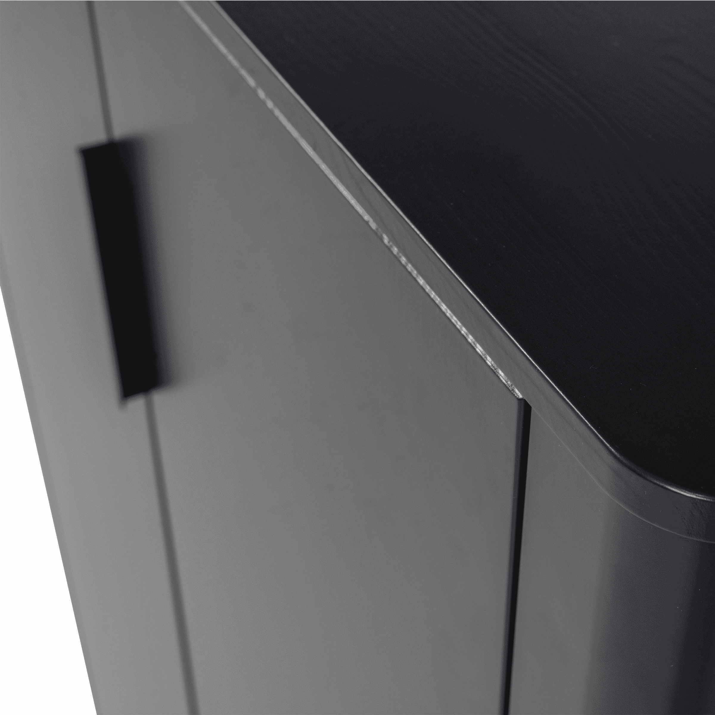 WOOOD Opbergkast 'Gunnar' Grenenhout, 135 x 85cm, kleur Mat Zwart