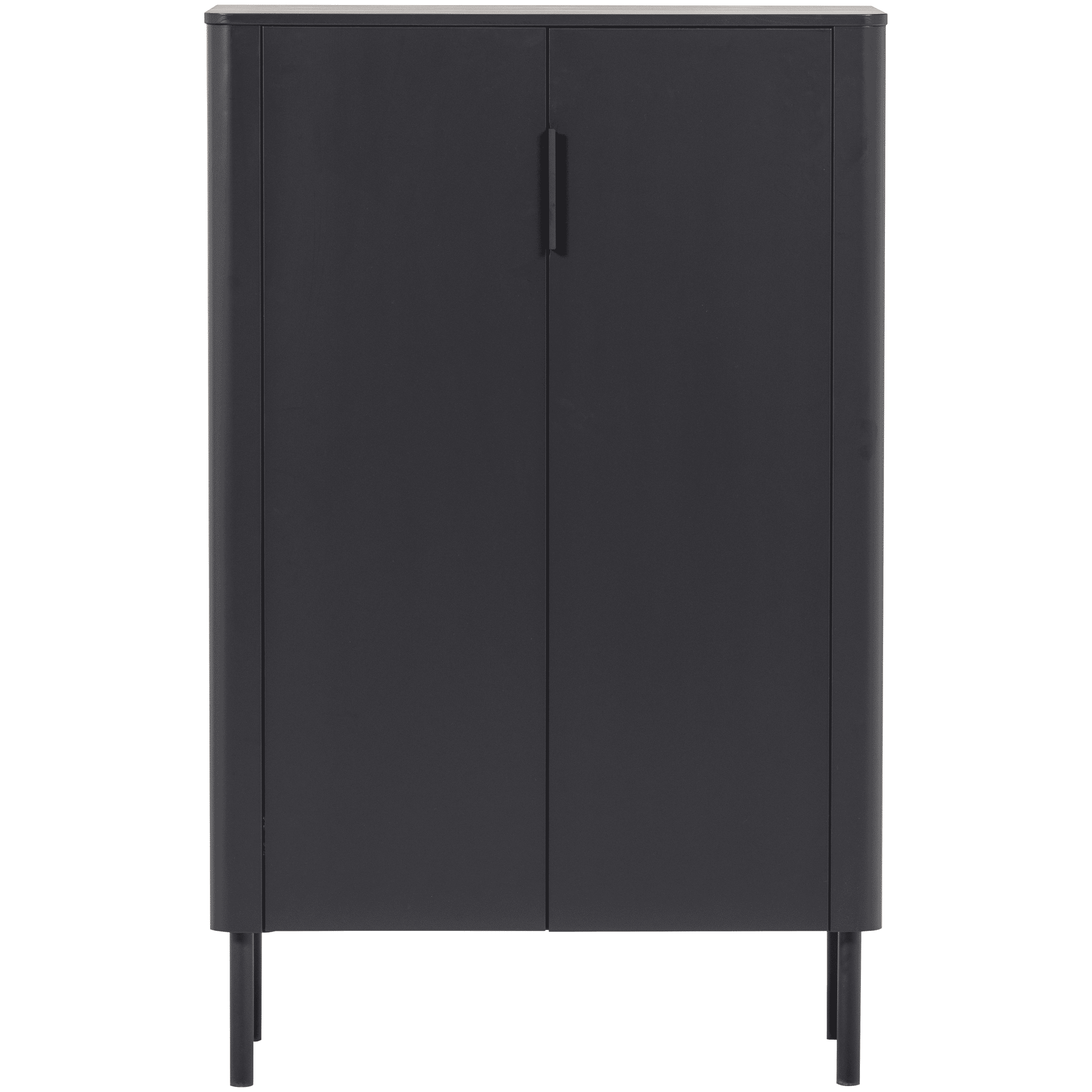 WOOOD Opbergkast 'Gunnar' Grenenhout, 135 x 85cm, kleur Mat Zwart