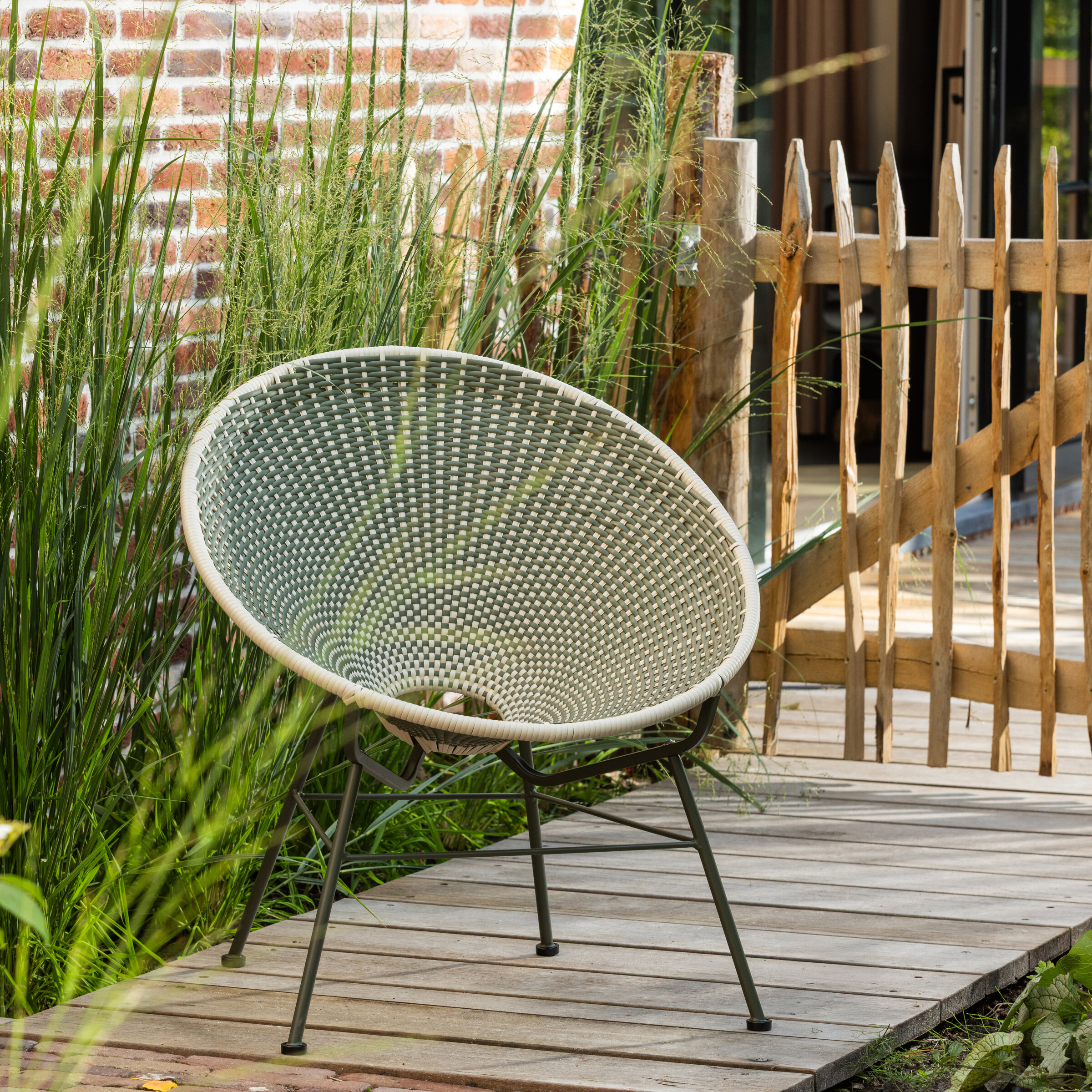 WOOOD Outdoor Loungestoel Kazoun All Weather - Groen
