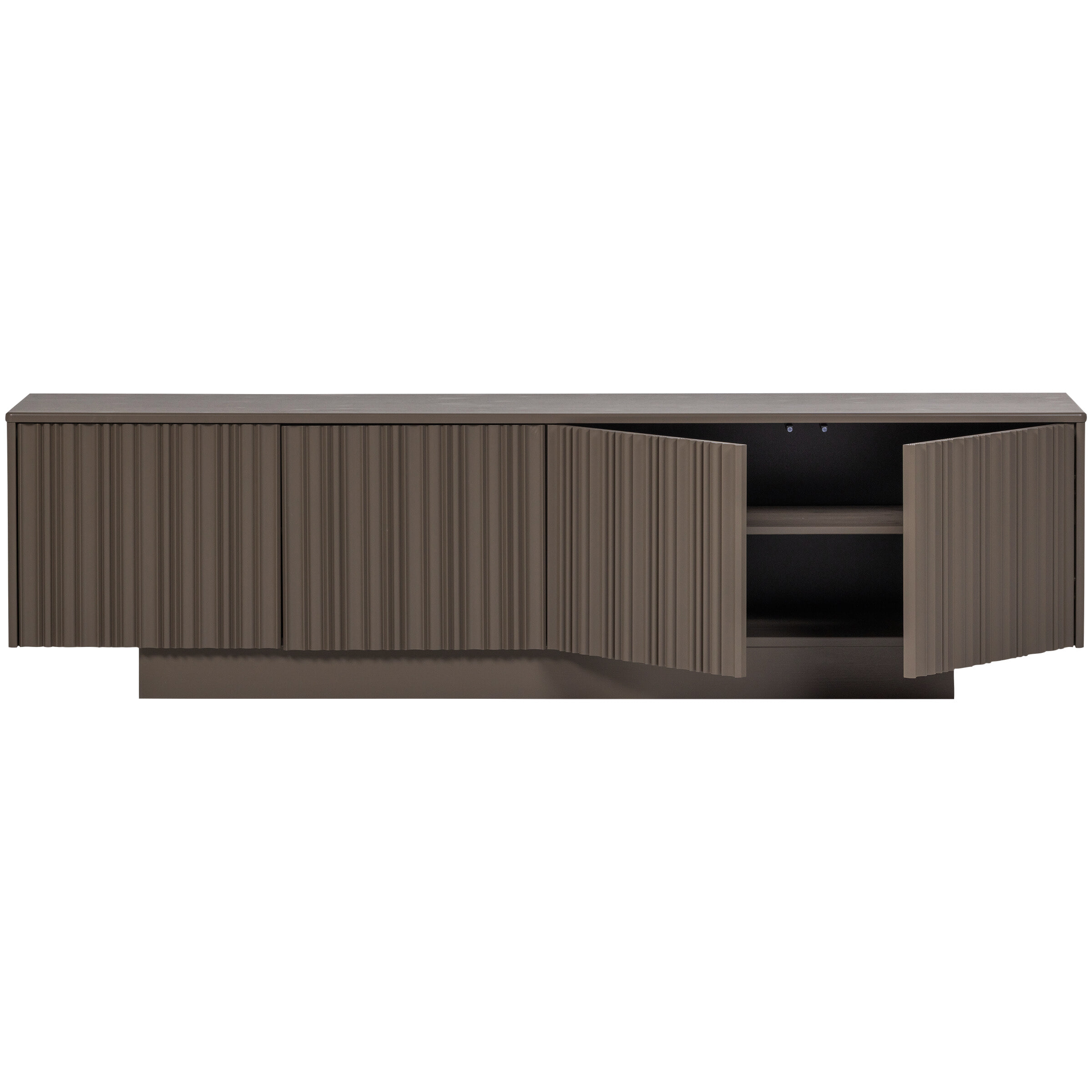 WOOOD TV-meubel 'Nova' Grenenhout, 200cm, kleur Truffel Bruin