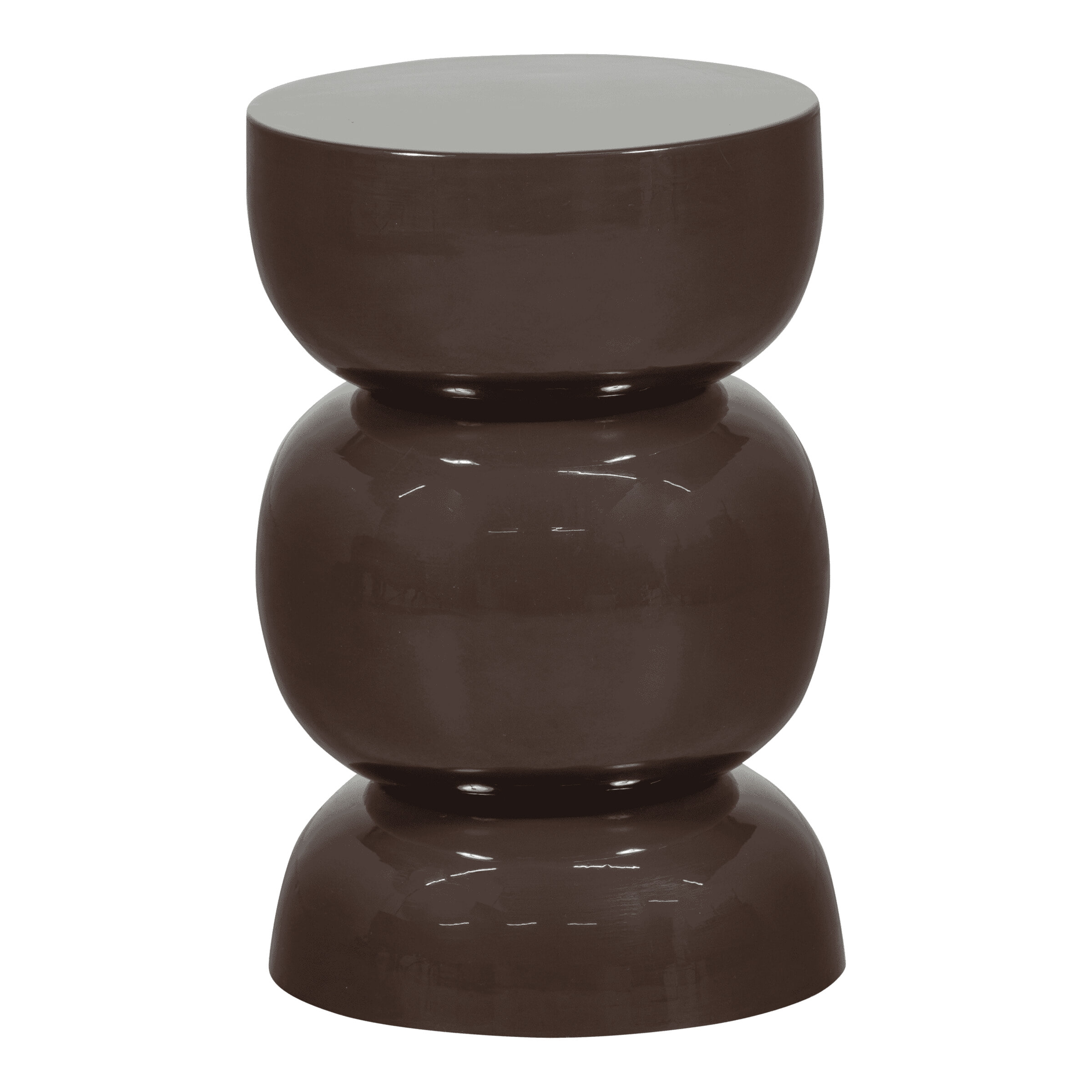 WOOOD Ronde Bijzettafel 'Breno' 30cm, kleur Donkerbruin