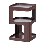 WOOOD Bijzettafel 'Riv' 35 x 35cm, kleur Paars/Bruin