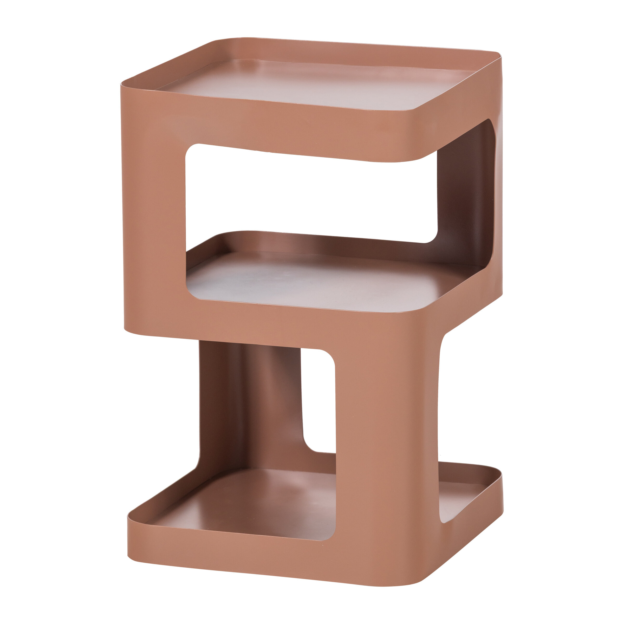 WOOOD Bijzettafel 'Riv' 35 x 35cm, kleur Zalmroze