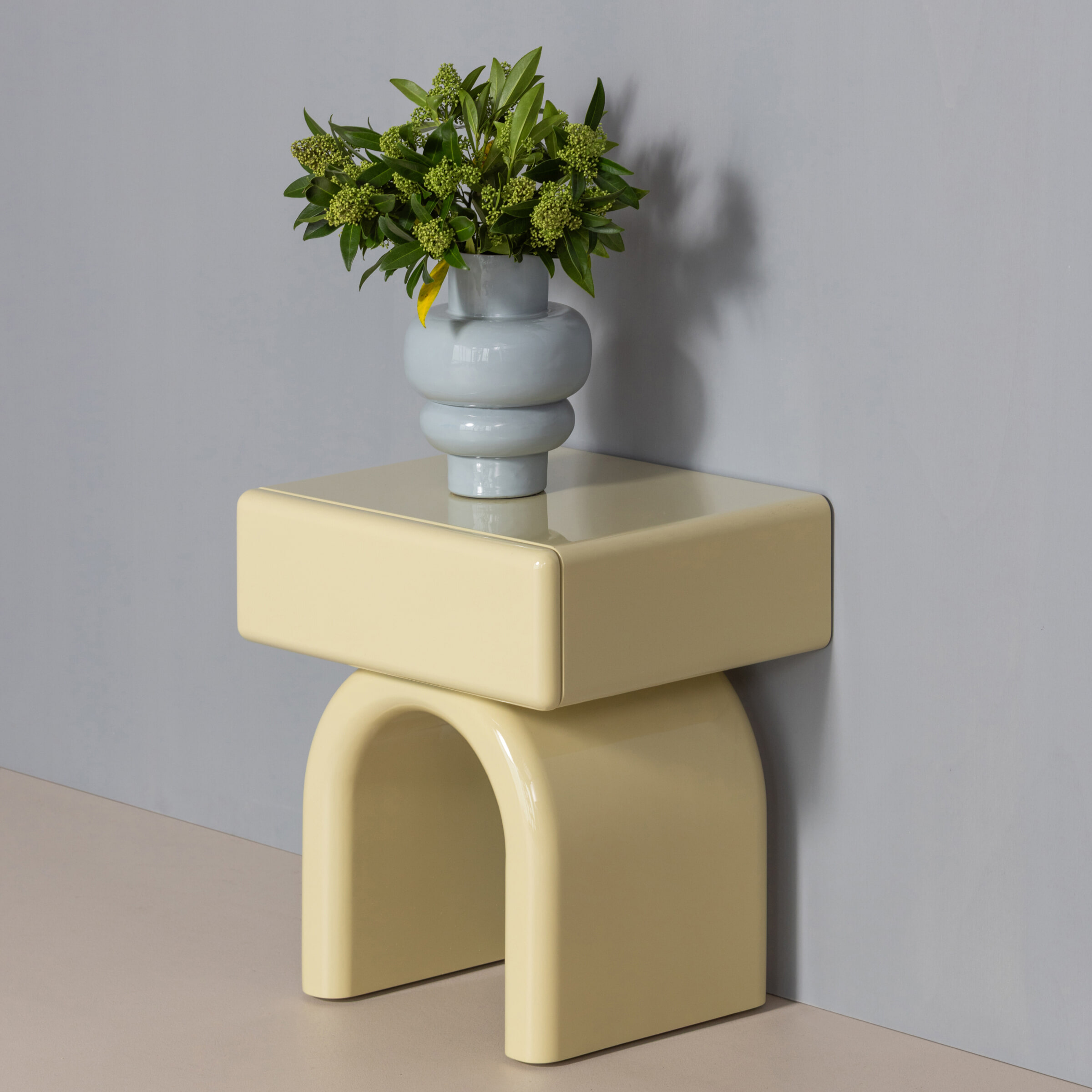 WOOOD Nachtkastje 'Zorel'  Met 1 lade, kleur Zachtgroen