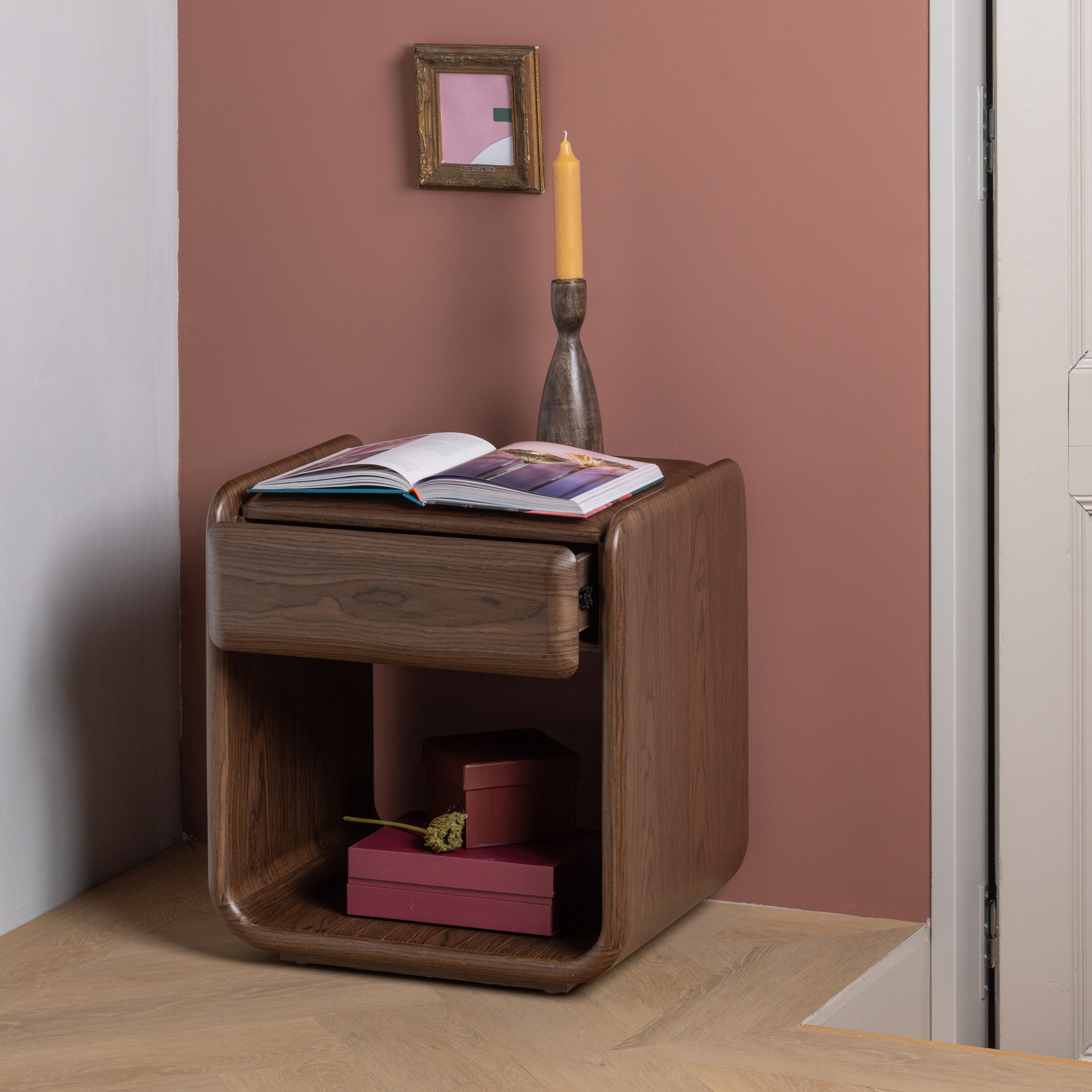 WOOOD Nachtkastje 'Elura' Met 1 lade