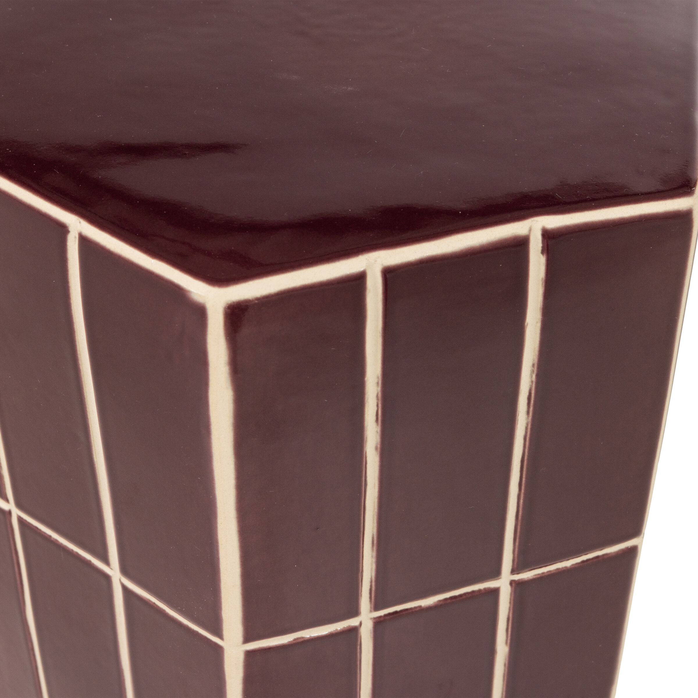 WOOOD Bijzettafel 'Plu' Keramiek, 30 x 26cm, kleur Paars