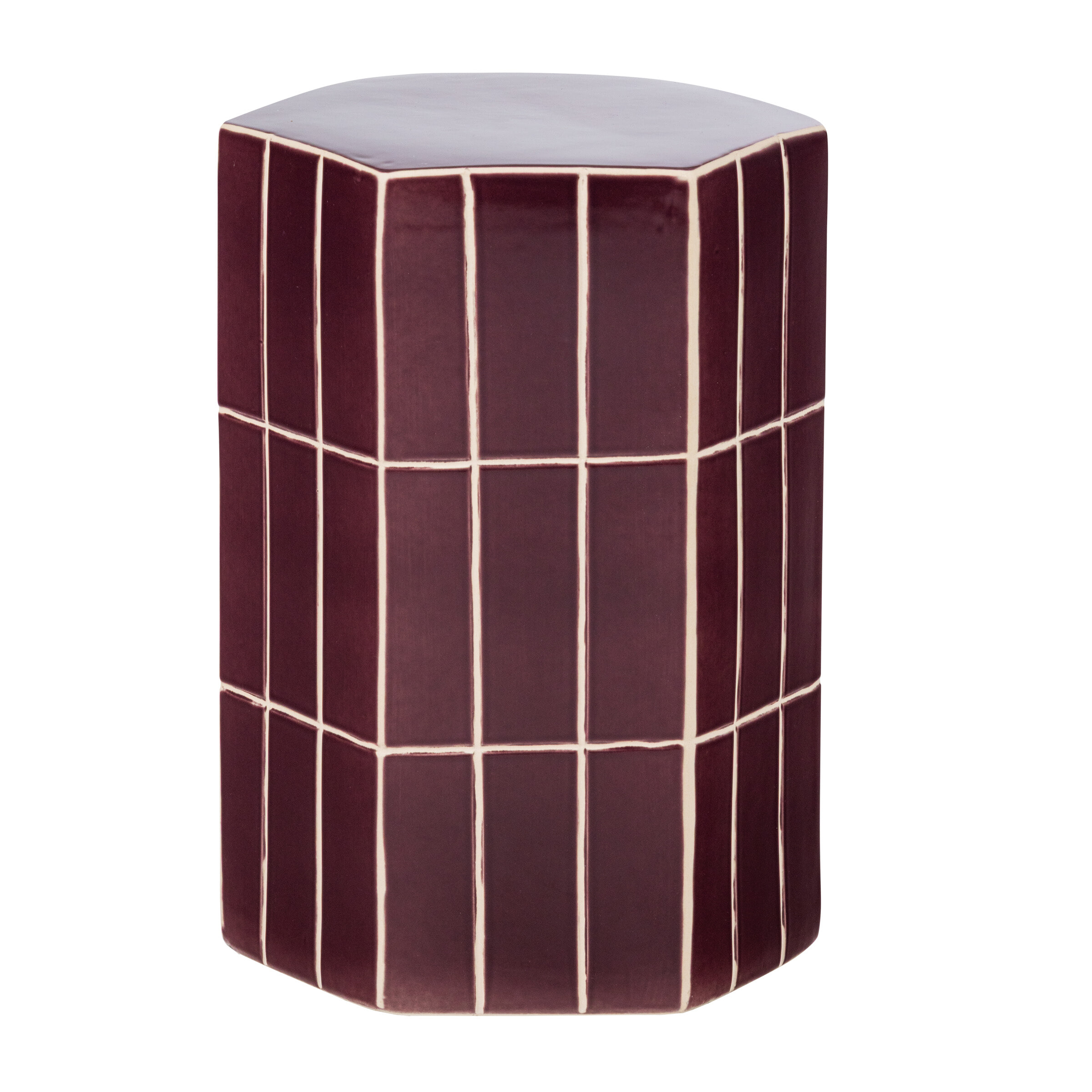 WOOOD Bijzettafel 'Plu' Keramiek, 30 x 26cm, kleur Paars