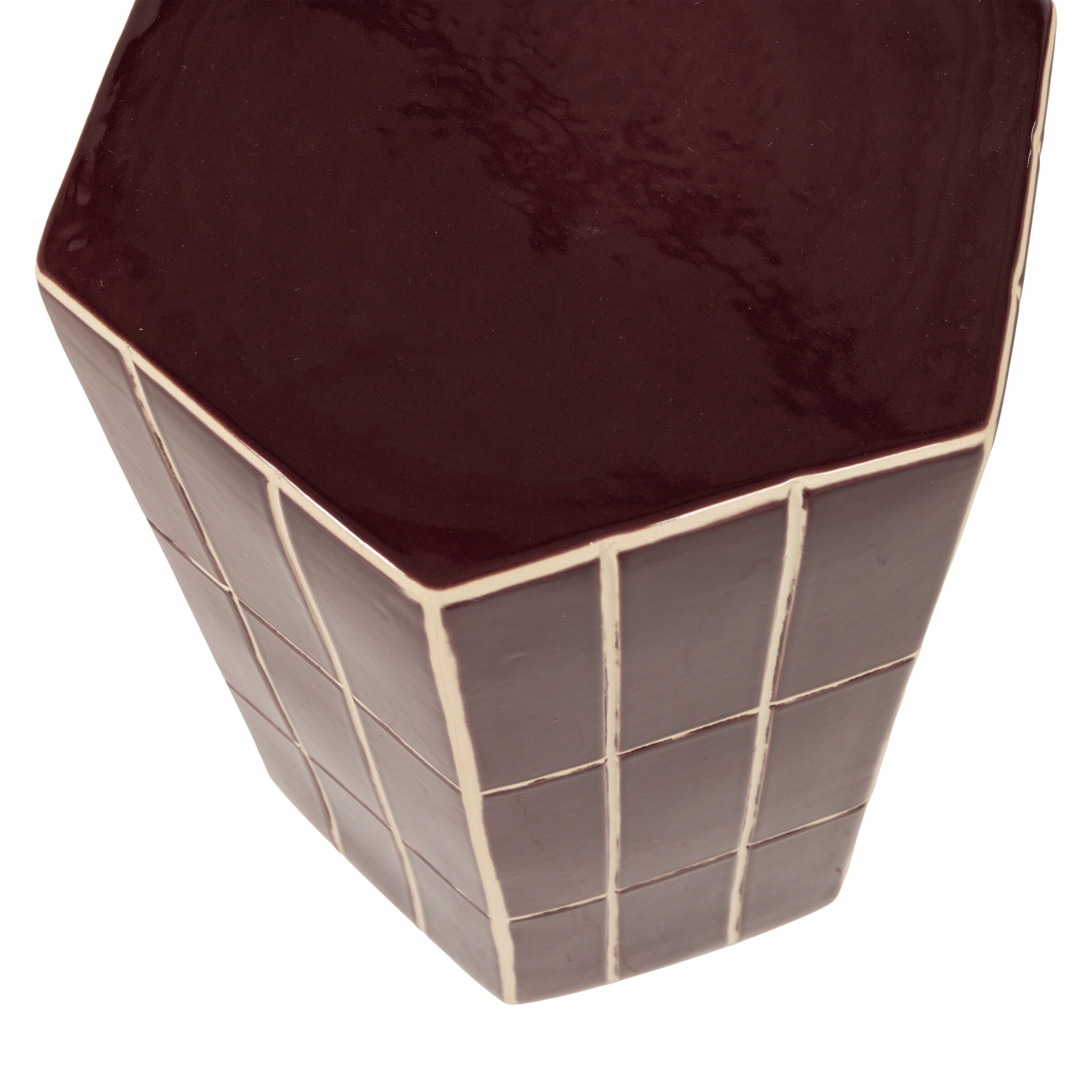 WOOOD Bijzettafel 'Plu' Keramiek, 30 x 26cm, kleur Paars