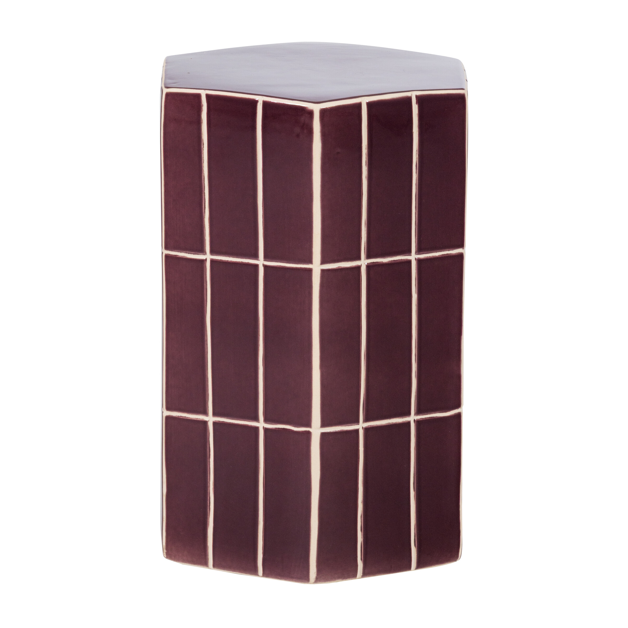 WOOOD Bijzettafel 'Plu' Keramiek, 30 x 26cm, kleur Paars