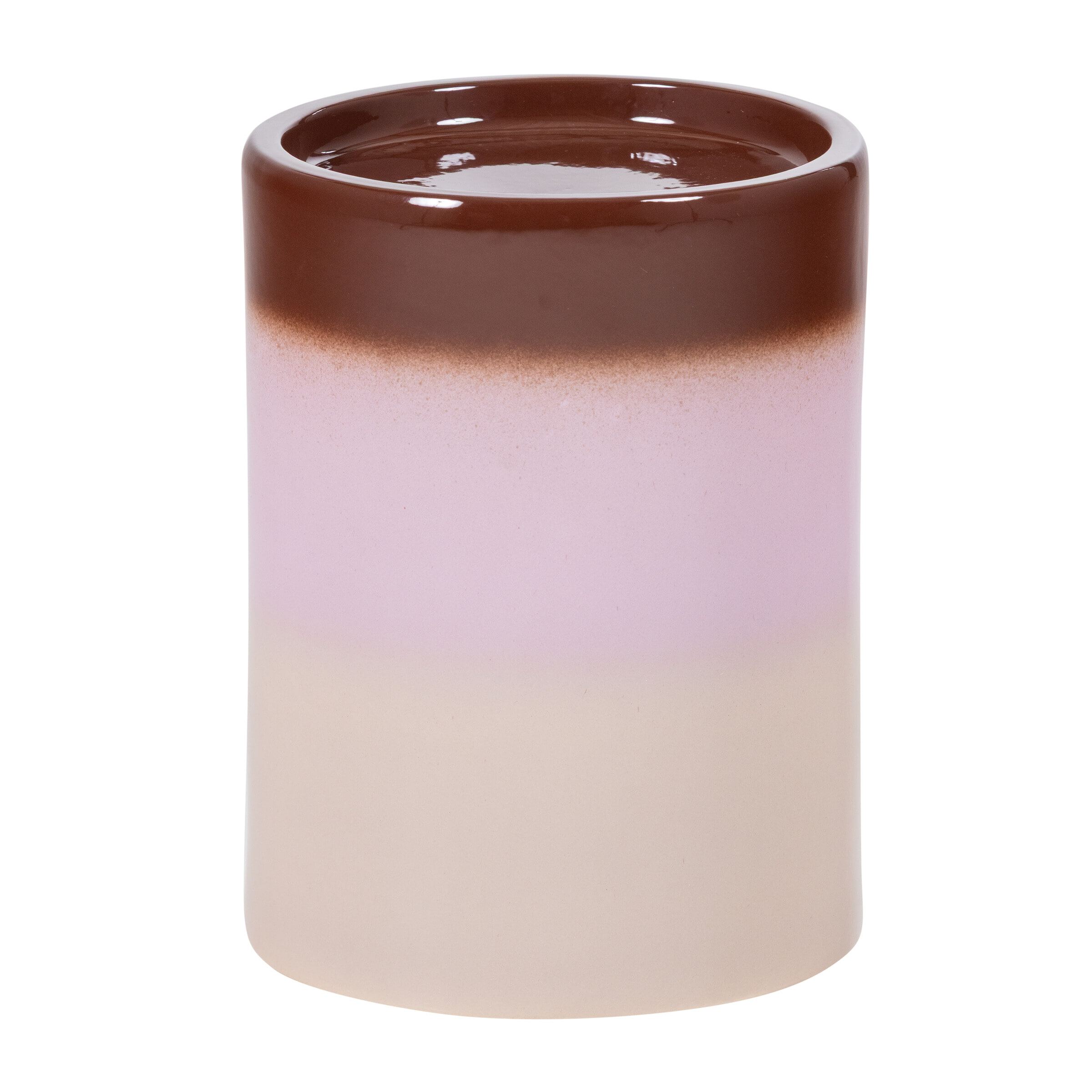 WOOOD Ronde Bijzettafel 'Ollo' Keramiek, 35cm, kleur Roze/Bruin