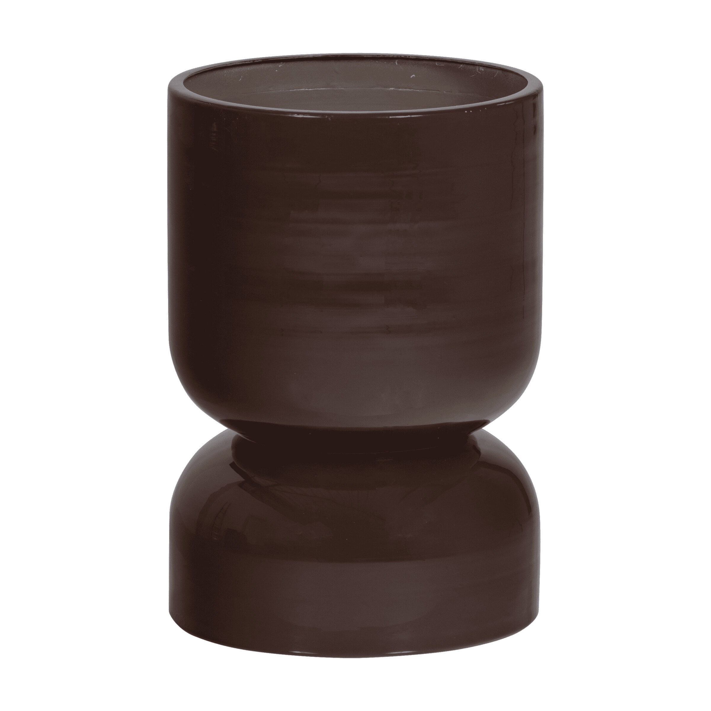 WOOOD Plantenpot 'Toval' Ø28cm, kleur Paars/Bruin