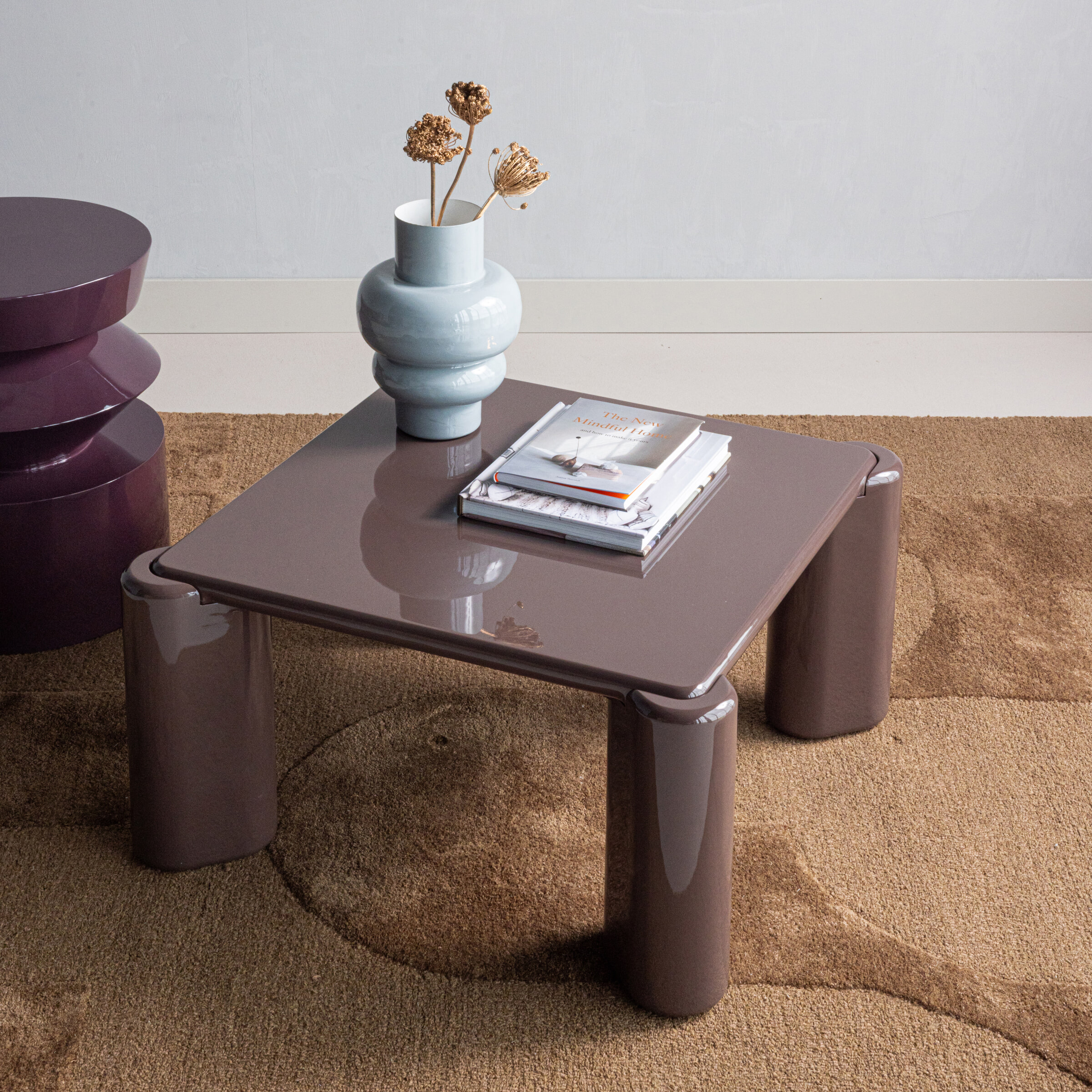 WOOOD Salontafel 'Tiven' 80cm, kleur Donkerbruin