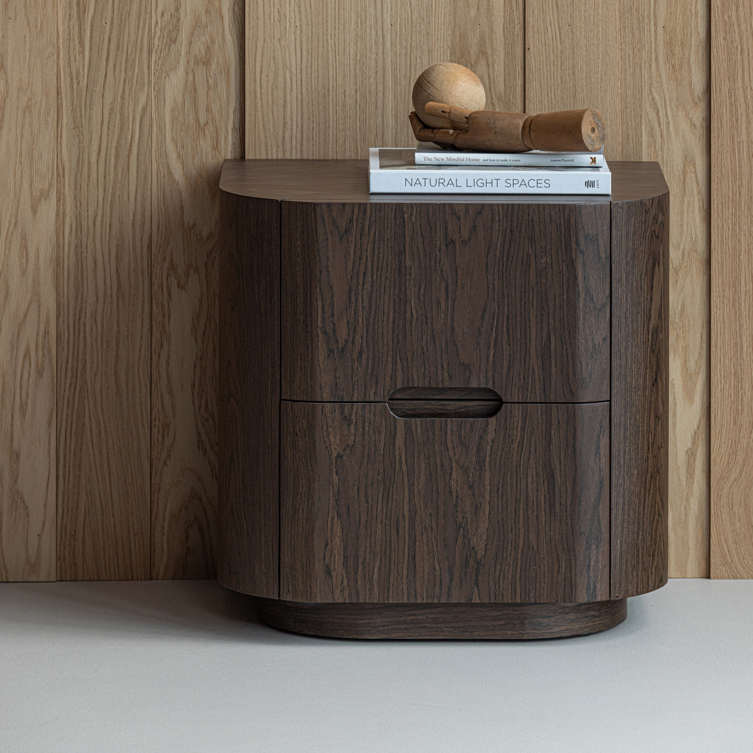 WOOOD Nachtkastje/Ladenkast 'Arvi', 56cm, kleur Bruin