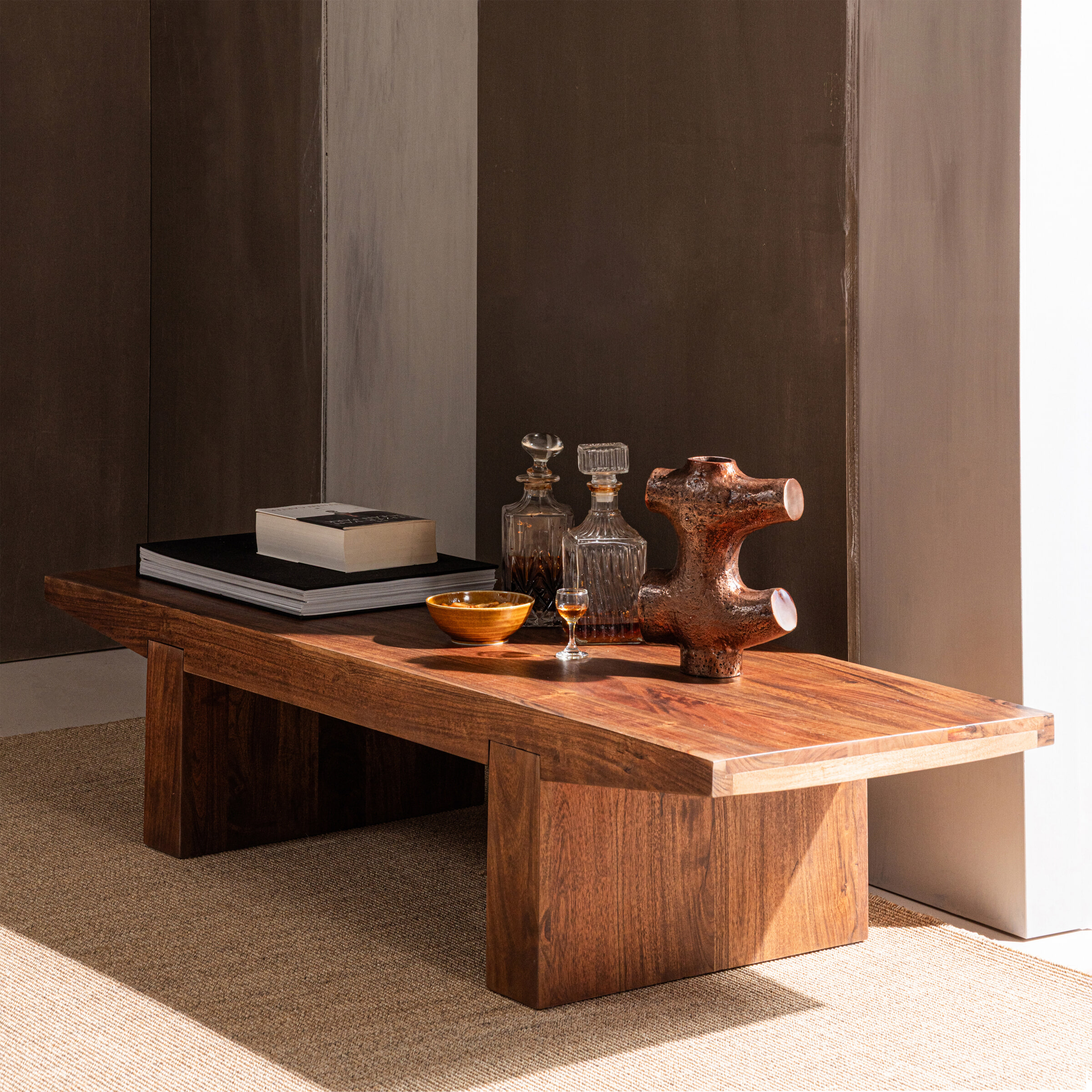 WOOOD Salontafel 'Eron' Acaciahout, 152 x 48cm