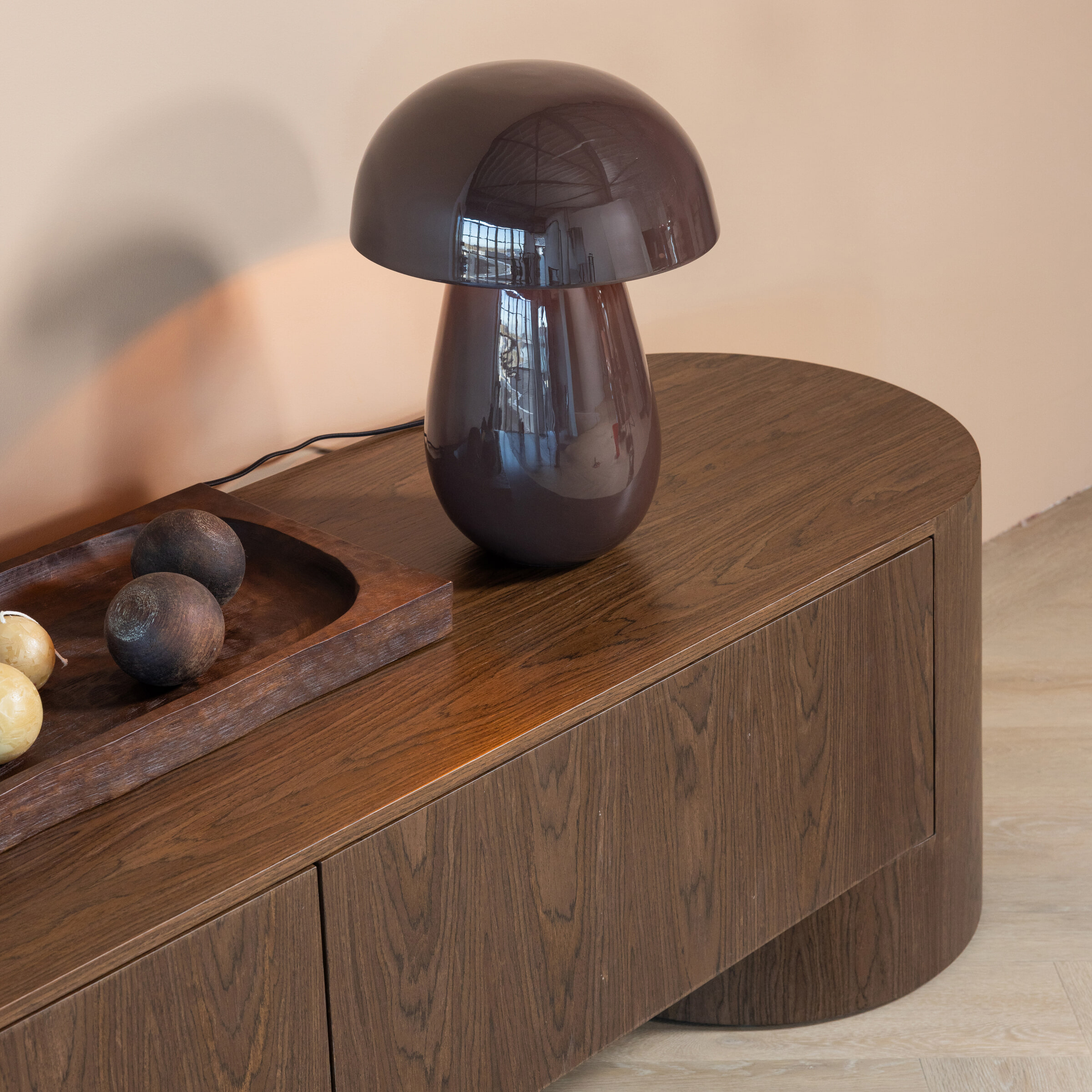 WOOOD Tafellamp 'Lumor' kleur Bruin