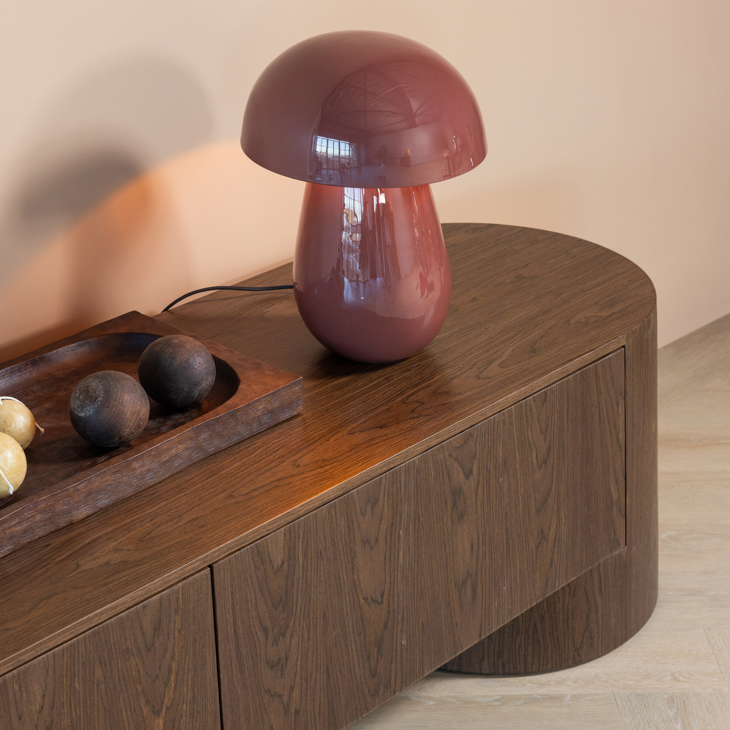 WOOOD Tafellamp 'Lumor' kleur Rood