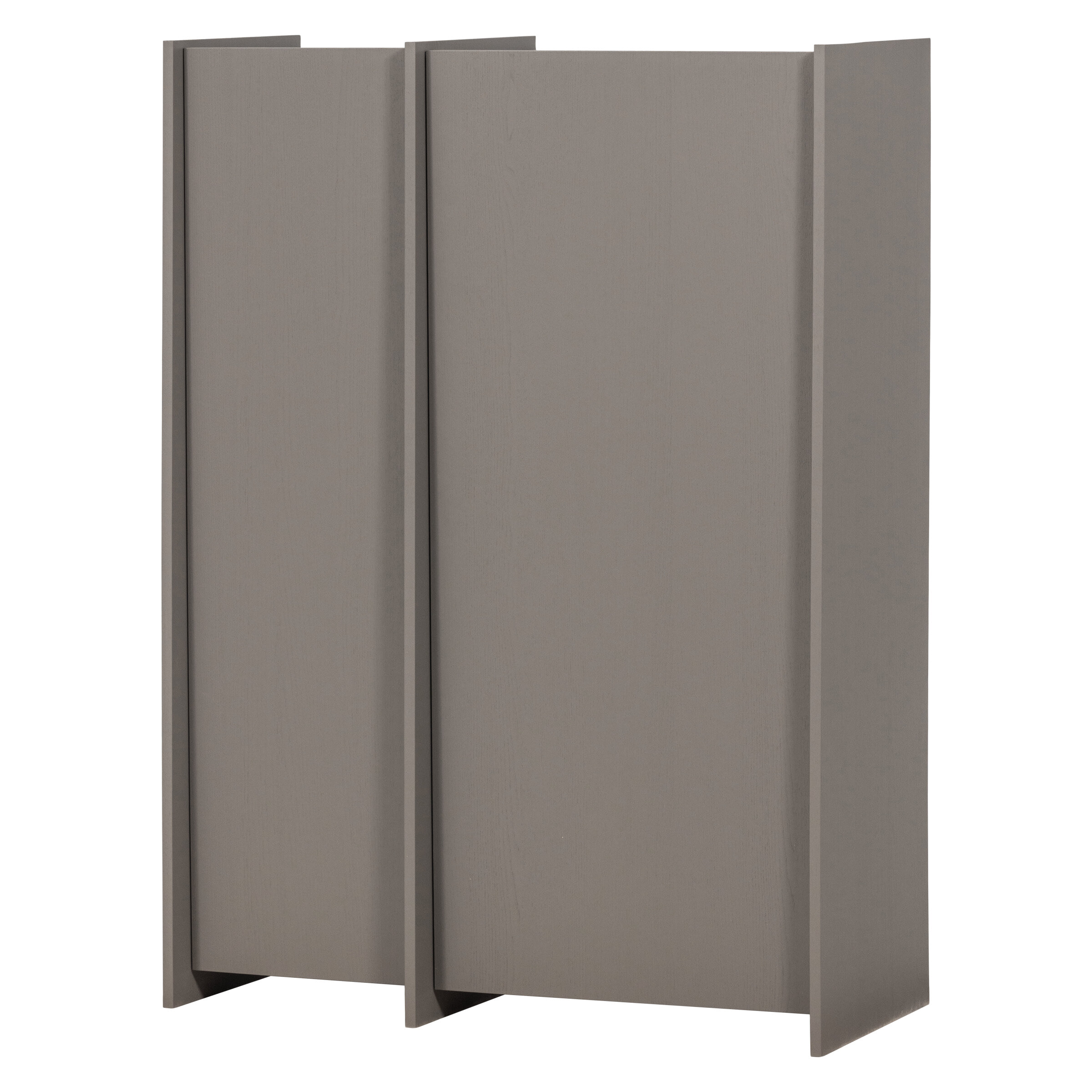 WOOOD Opbergkast 'Brock' Essenfineer, 140 x 102cm, kleur Warmgrijs