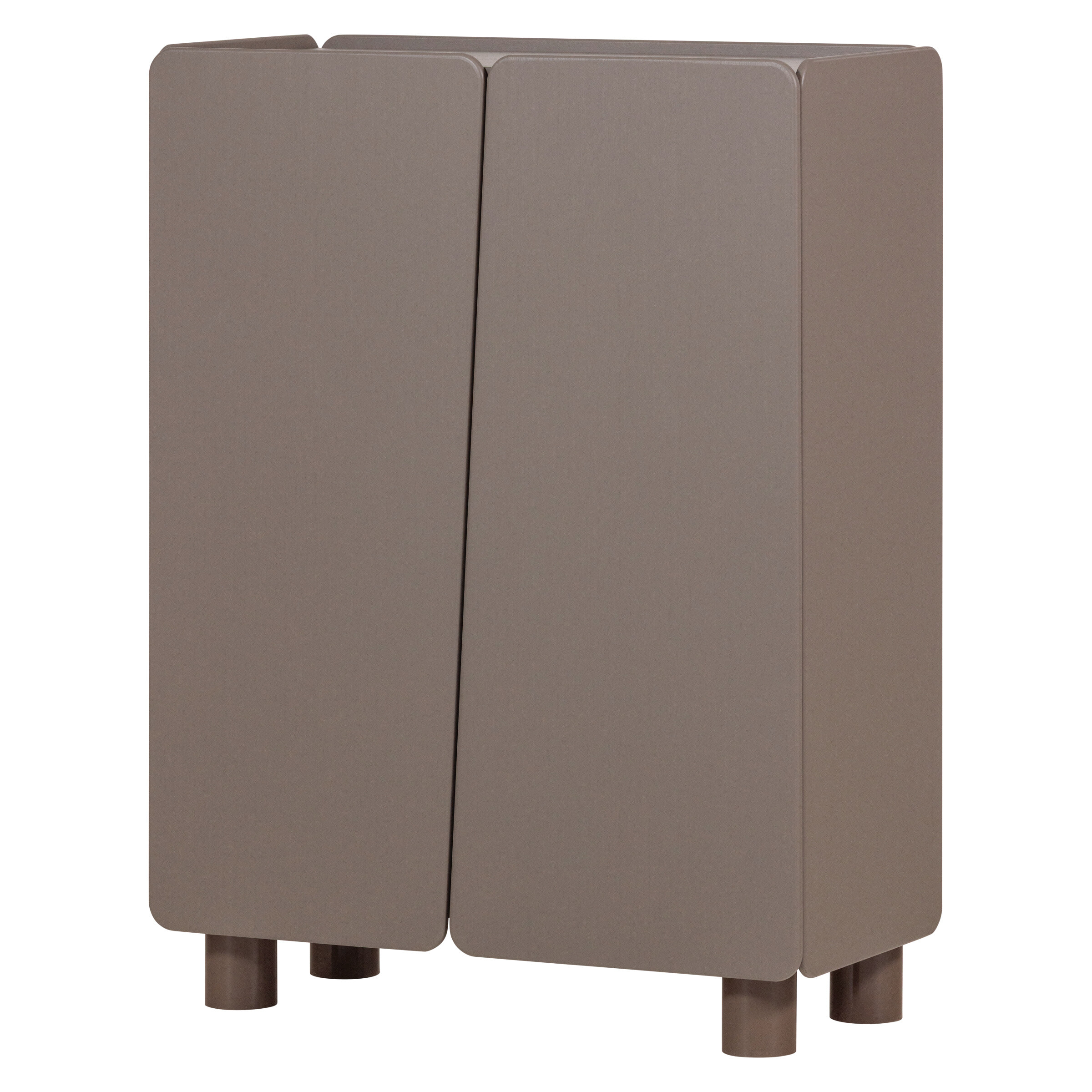 WOOOD Opbergkast 'Root' Grenenhout, 135 x 100cm, kleur Truffelbruin