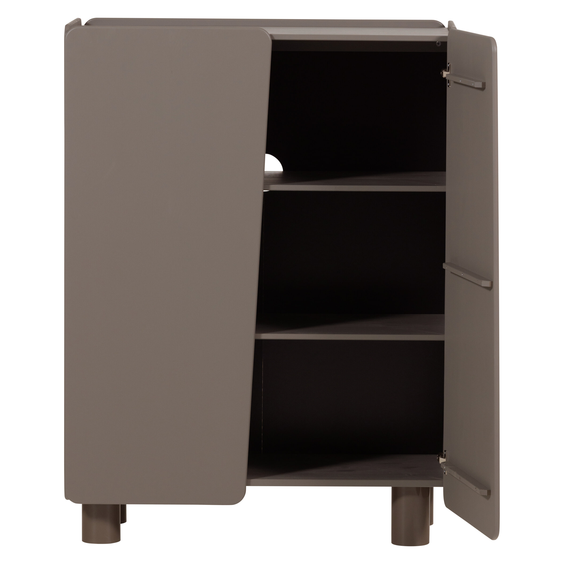 WOOOD Opbergkast 'Root' Grenenhout, 135 x 100cm, kleur Truffelbruin