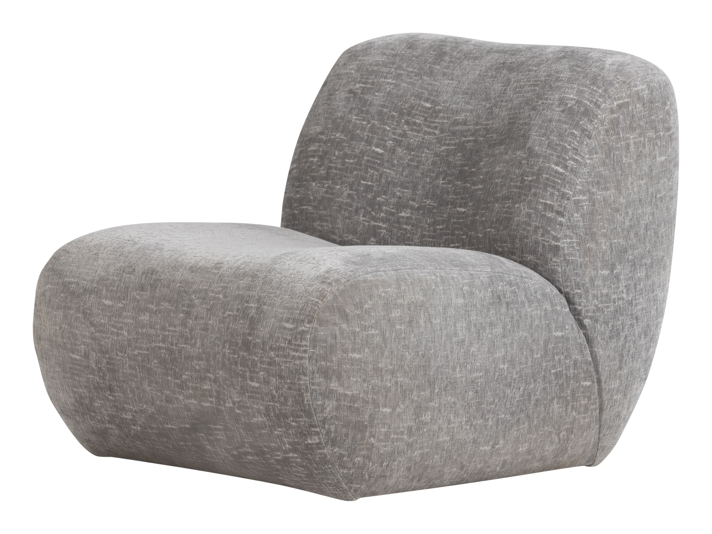 WOOOD Fauteuil Nomu Craquelé Velvet - Lichtblauw