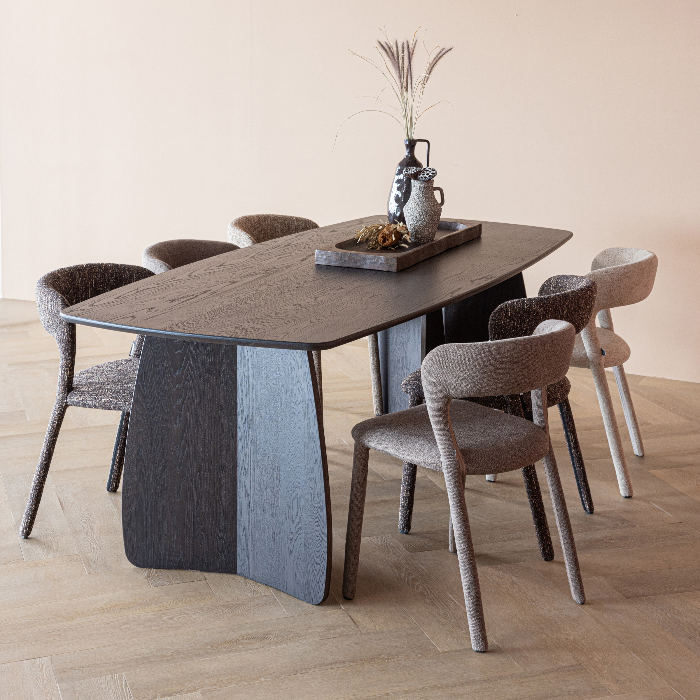 WOOOD Deens Ovale Eettafel Veere Eiken, 200 x 100cm - Mystic Brown - Ovaal