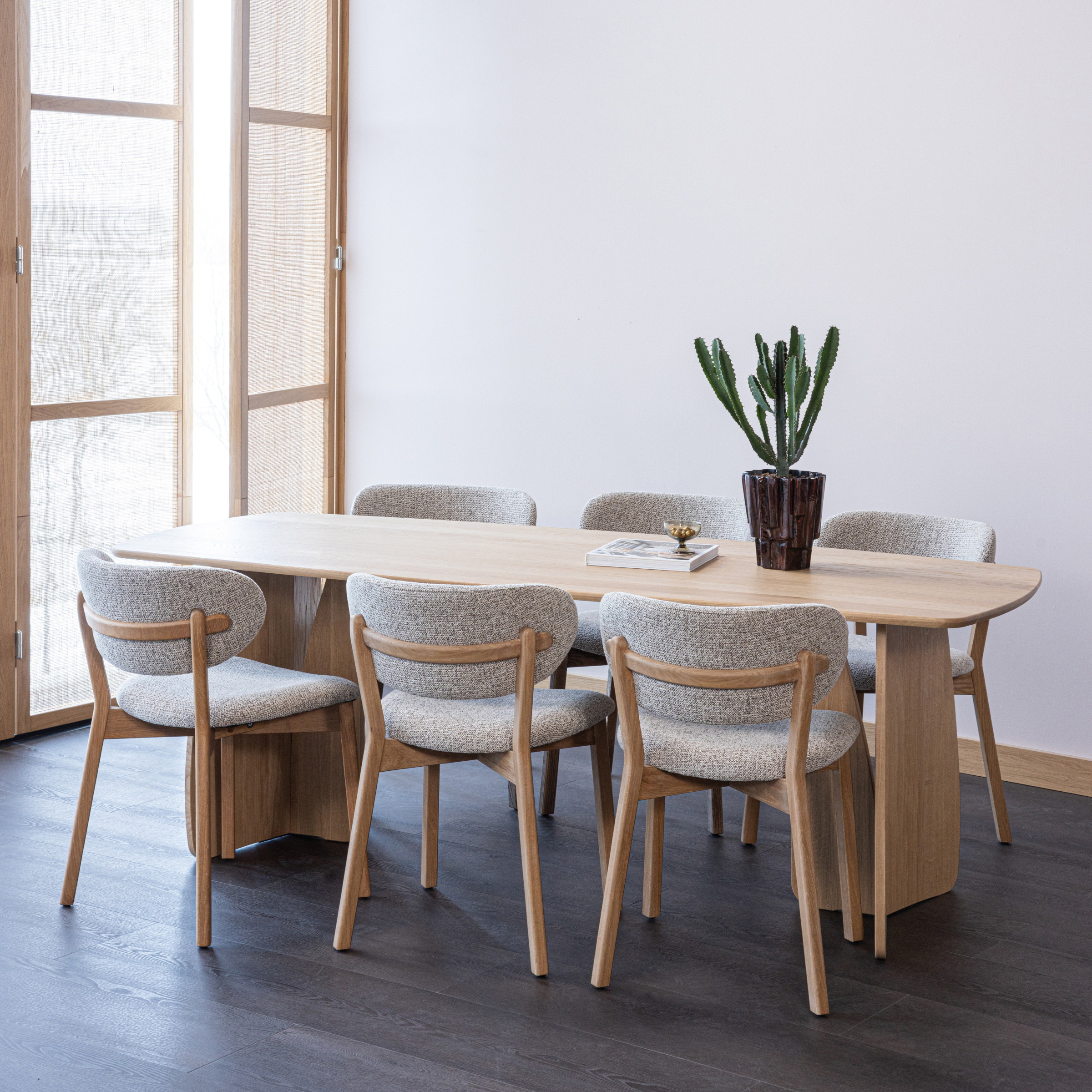 WOOOD Deens Ovale Eettafel Veere Eiken, 220 x 100cm - Naturel - Ovaal