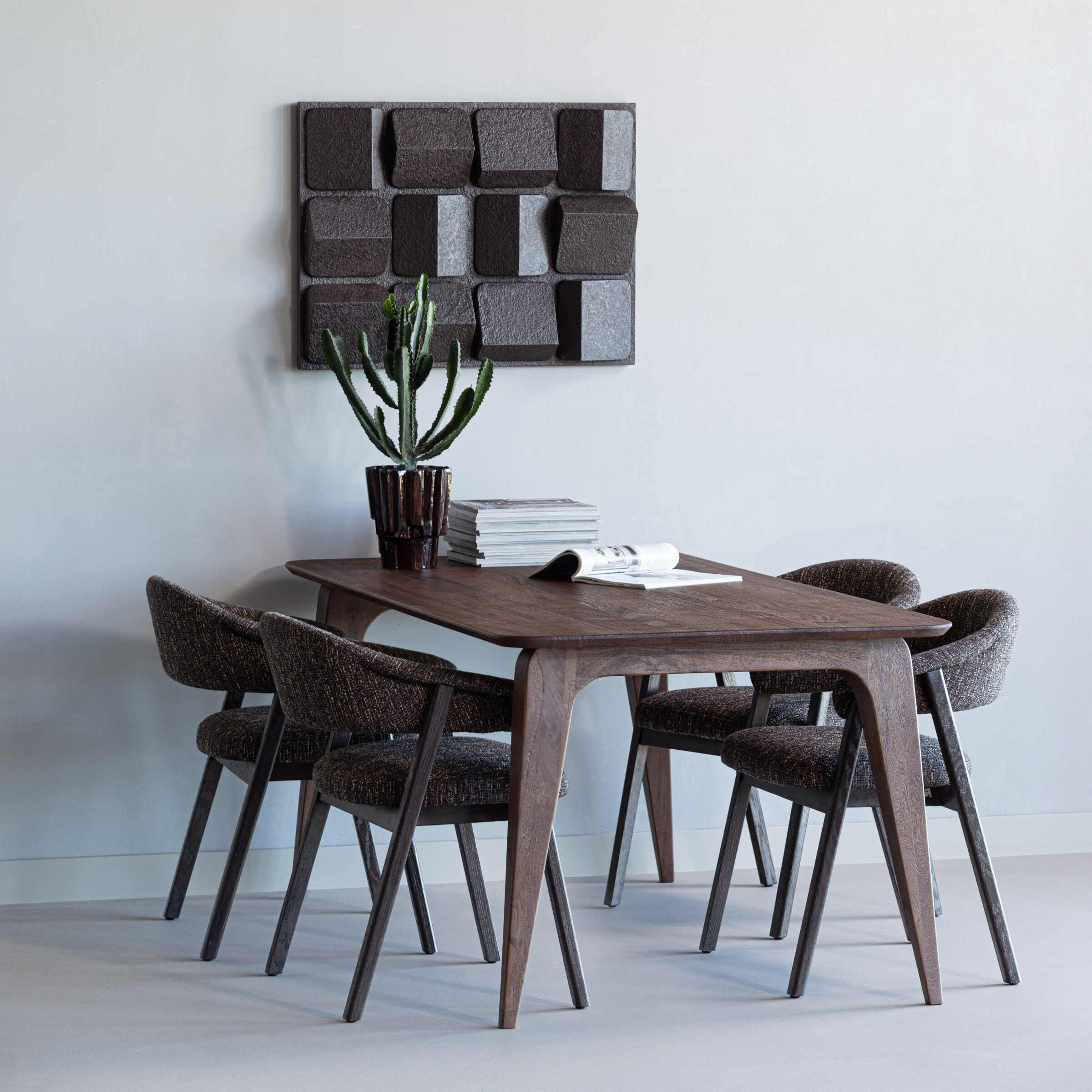 WOOOD Eettafel 'Rubo' Mangohout, 180 x 95cm, kleur Bruin