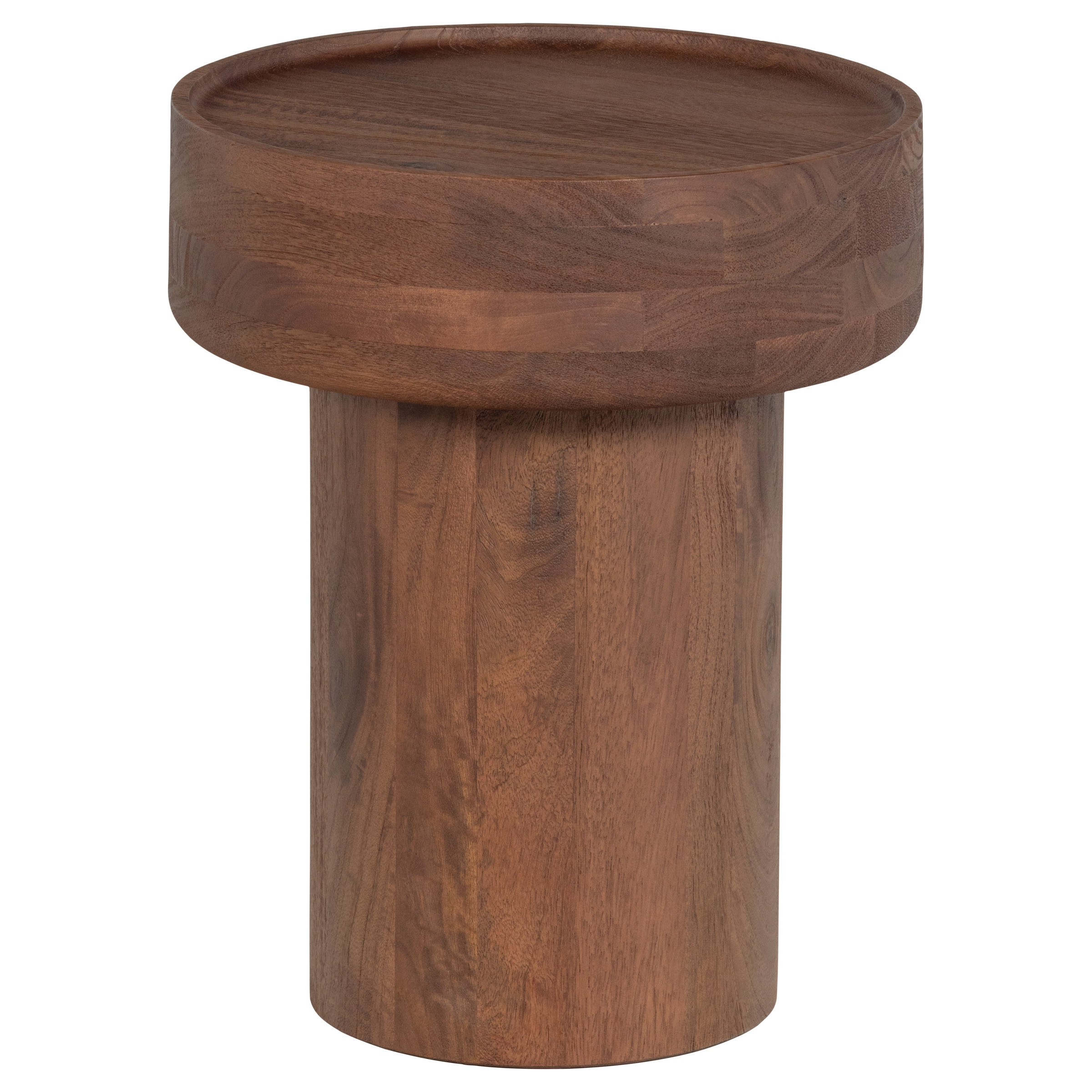 WOOOD Bijzettafel Dara Mangohout, 40cm - Bruin - Rond