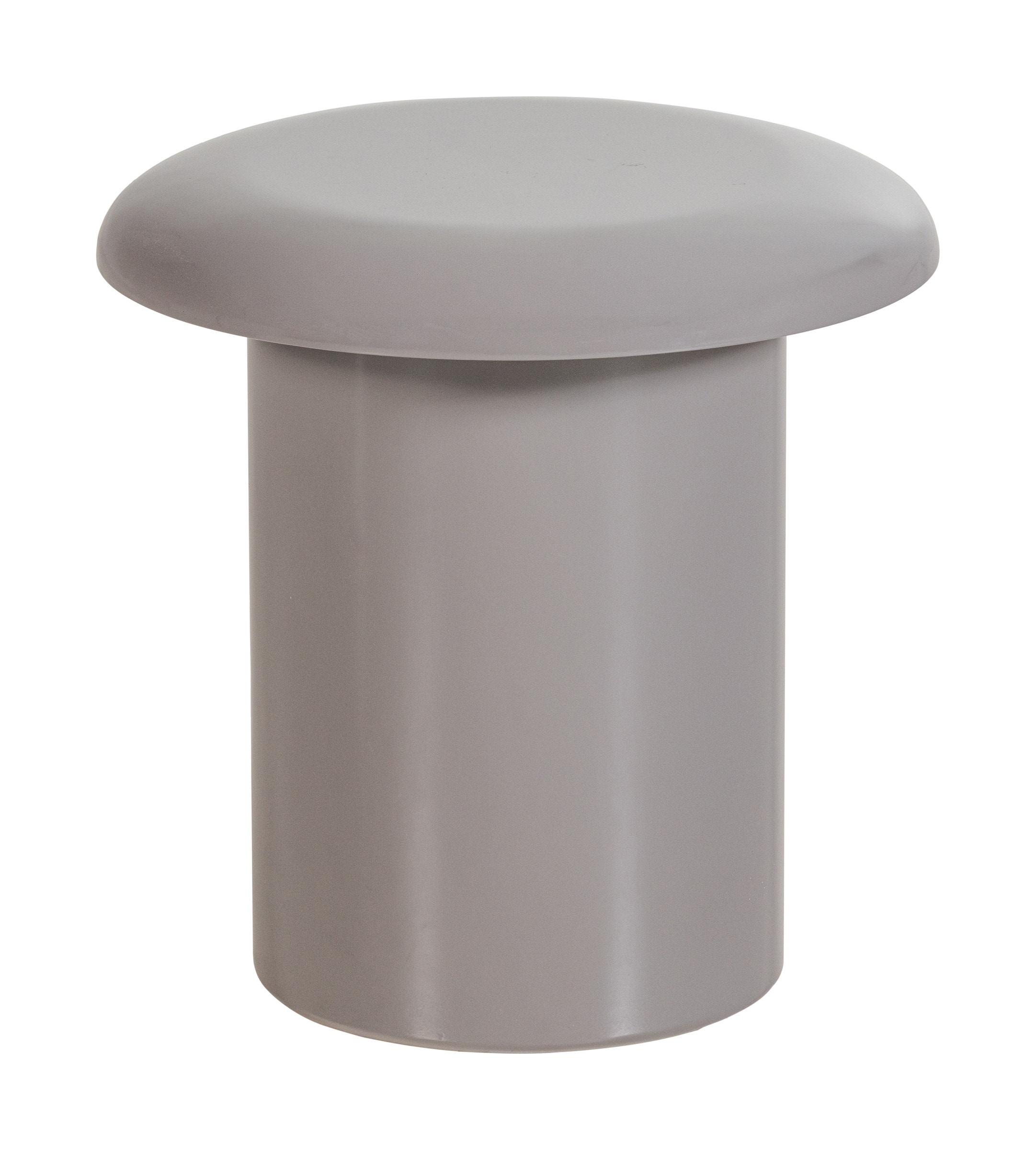 WOOOD Ronde Bijzettafel Alvo MDF Hoogglans, Ø45cm - Lichtgrijs