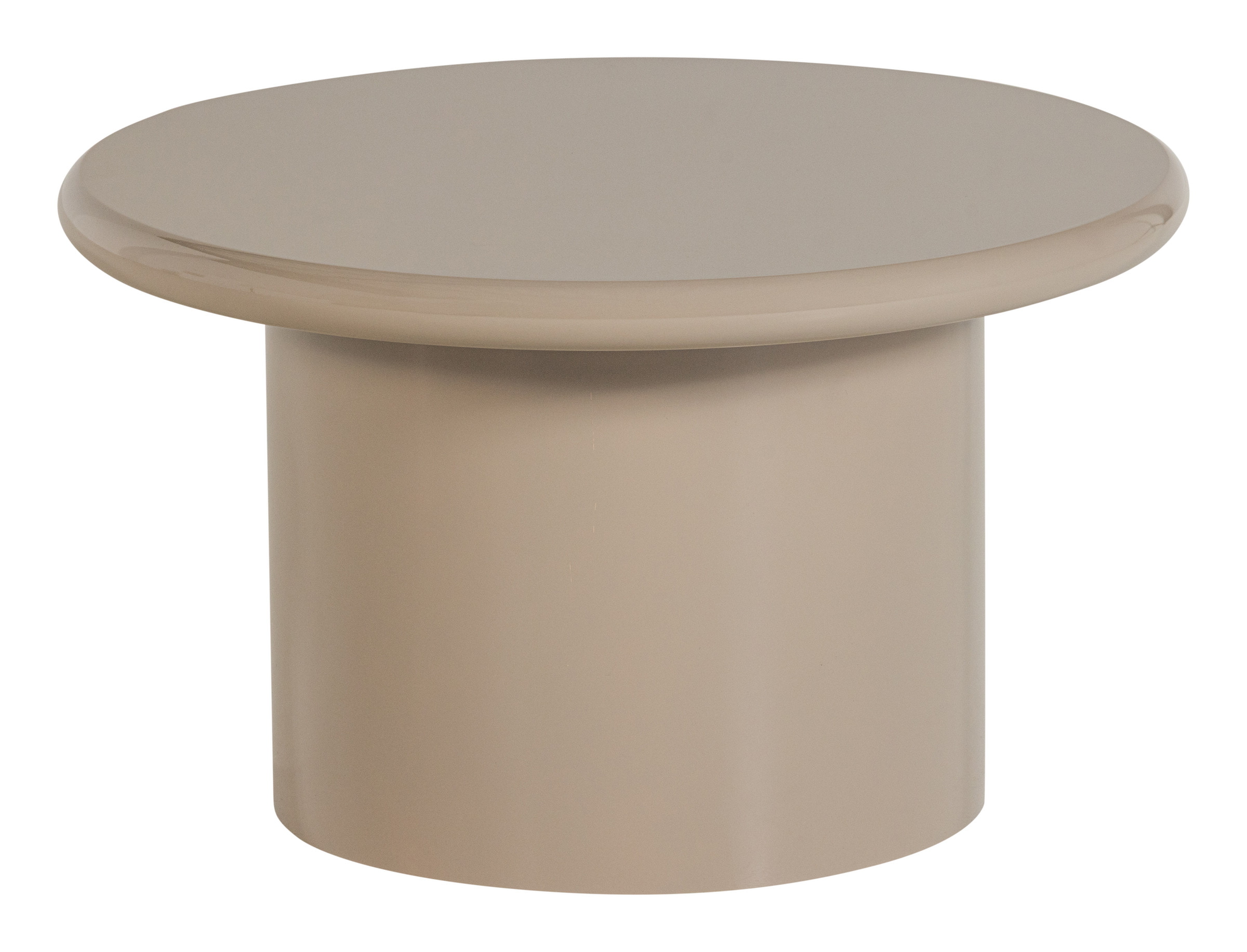 WOOOD Ronde Bijzettafel Mavon MDF Hoogglans, Ø60cm - Zand
