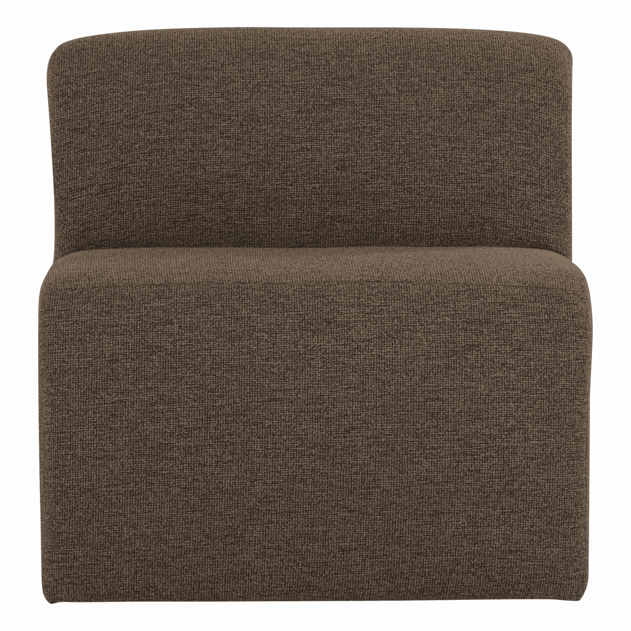 WOOOD Modulaire Eetkamerbank Mojo Base Bouclé, Midden 84cm - Bruin