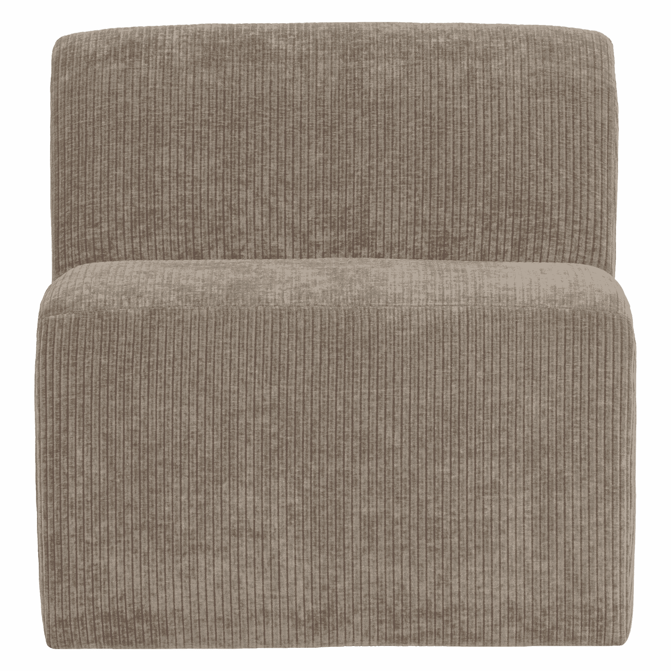 WOOOD Modulaire Eetkamerbank Mojo Base Rib, Midden 84cm - Donker Zand
