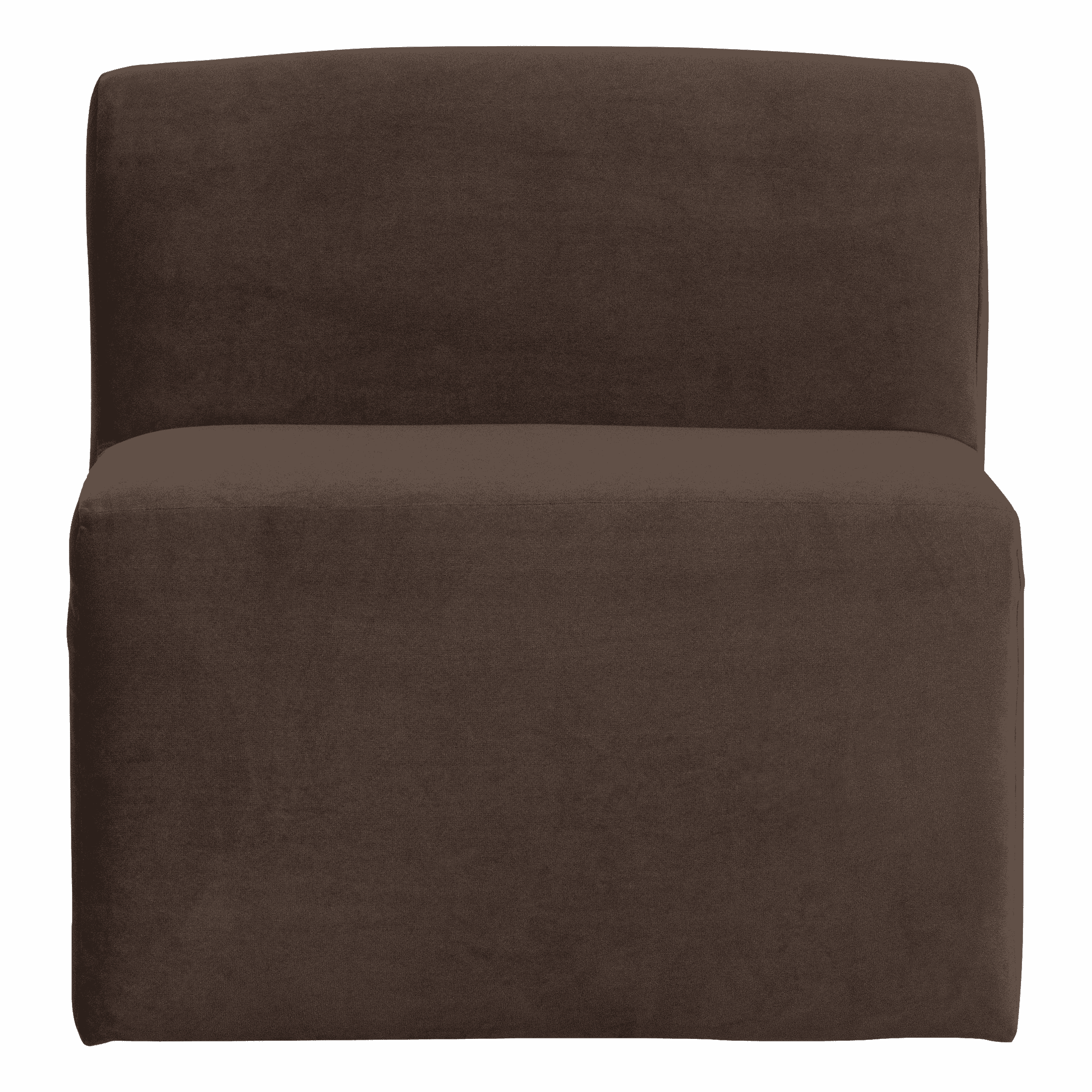WOOOD Modulaire Eetkamerbank Mojo Base Velvet, Midden 84cm - Bruin