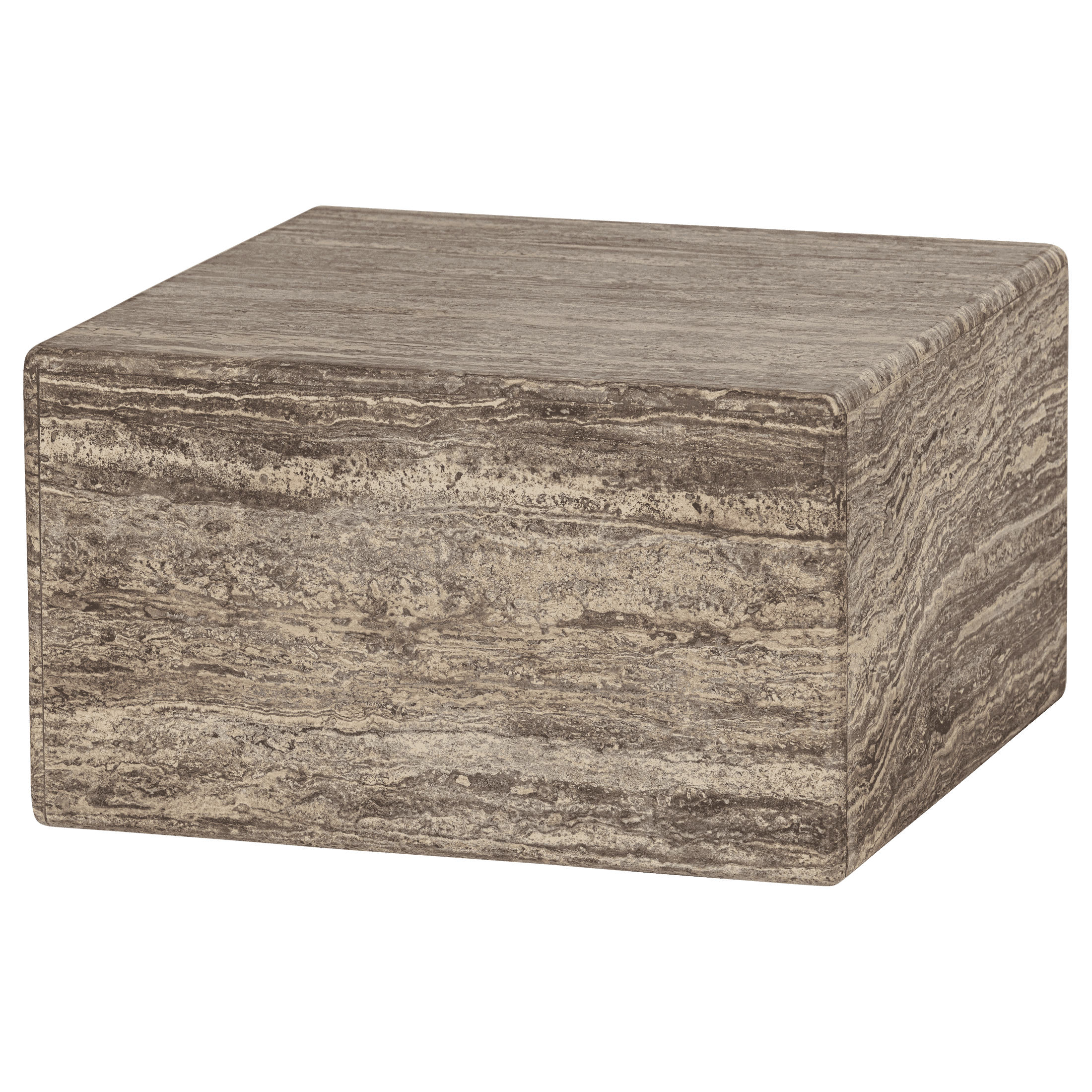 WOOOD Vierkante Salontafel Vexa Marmer, 60 x 60cm - Lichtbruin