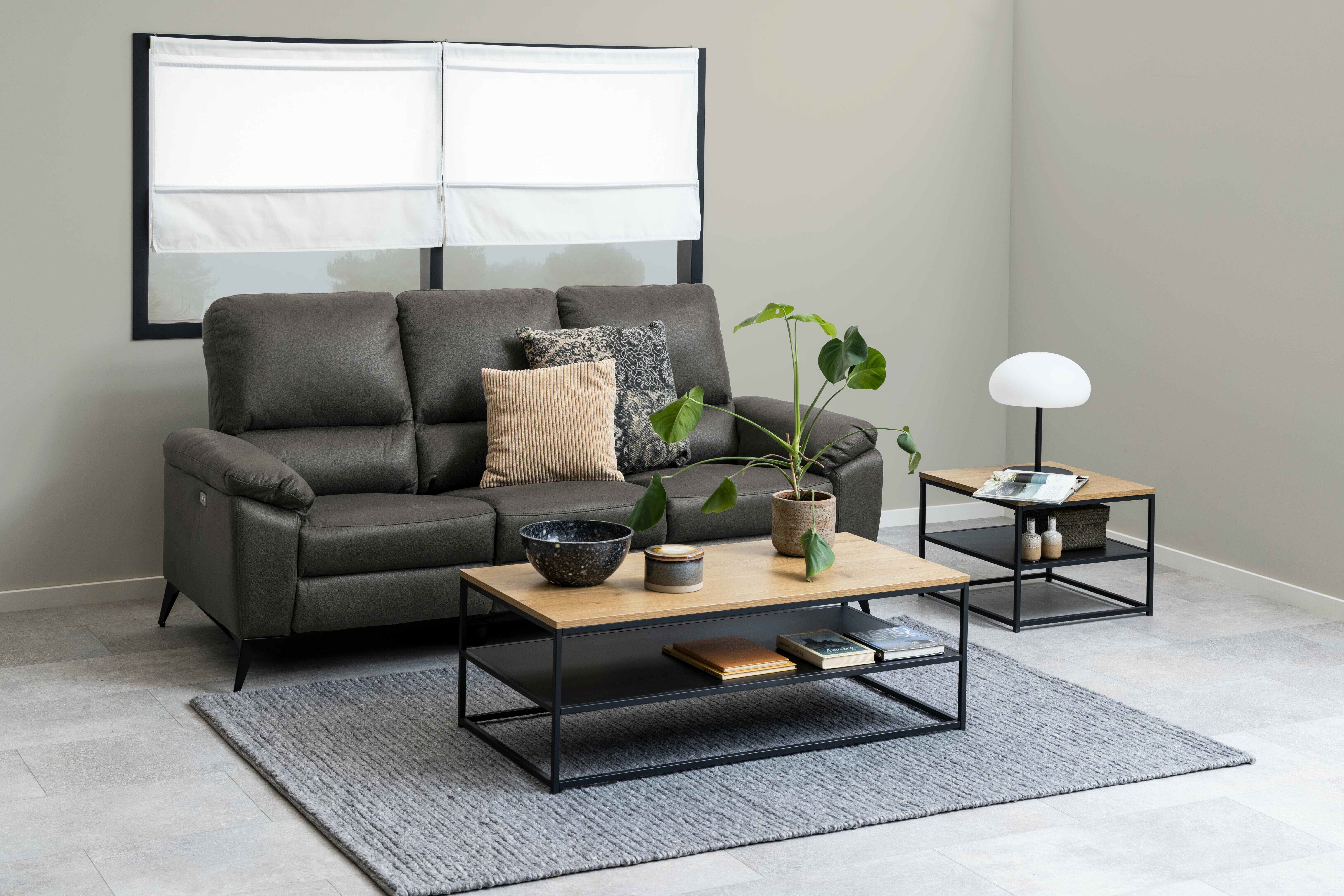 Bendt Salontafel 'Ture' Eiken en metaal, 55 x 55cm