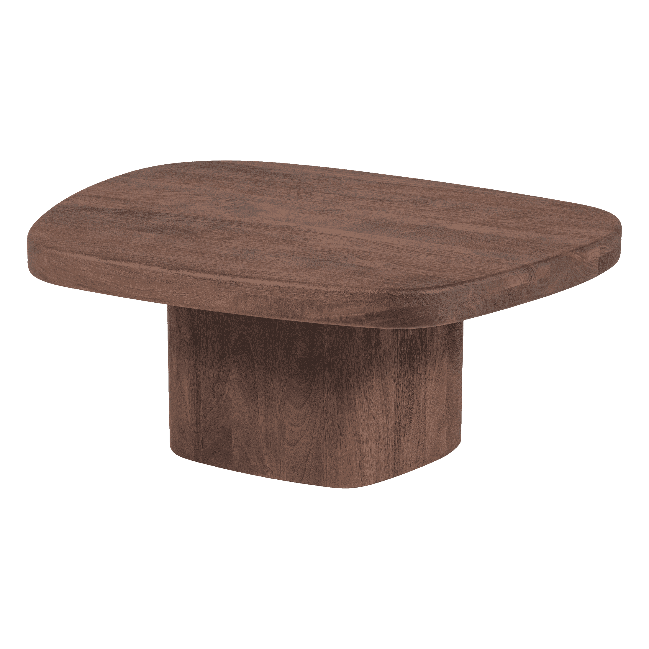 WOOOD Organische Salontafel Nodu Mangohout, 99 x 83cm - Bruin