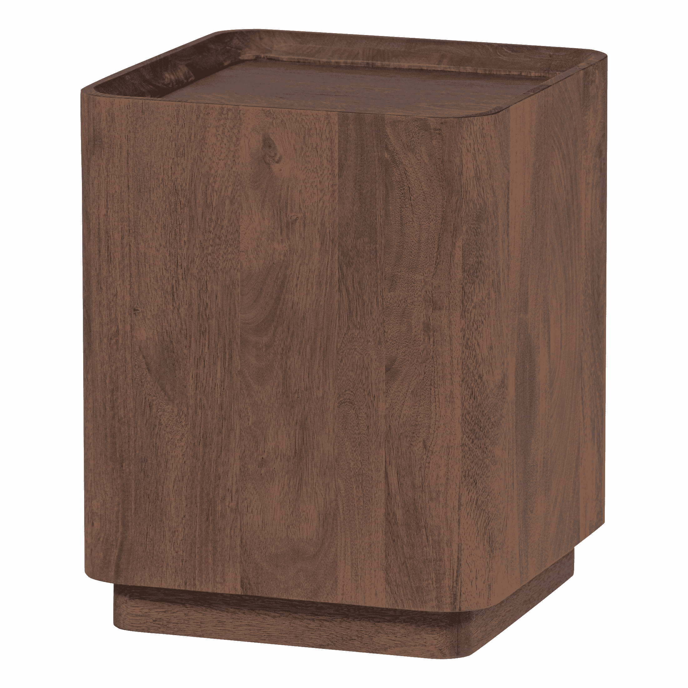 WOOOD Vierkante Bijzettafel Volu Mangohout, 40 x 40cm - Bruin