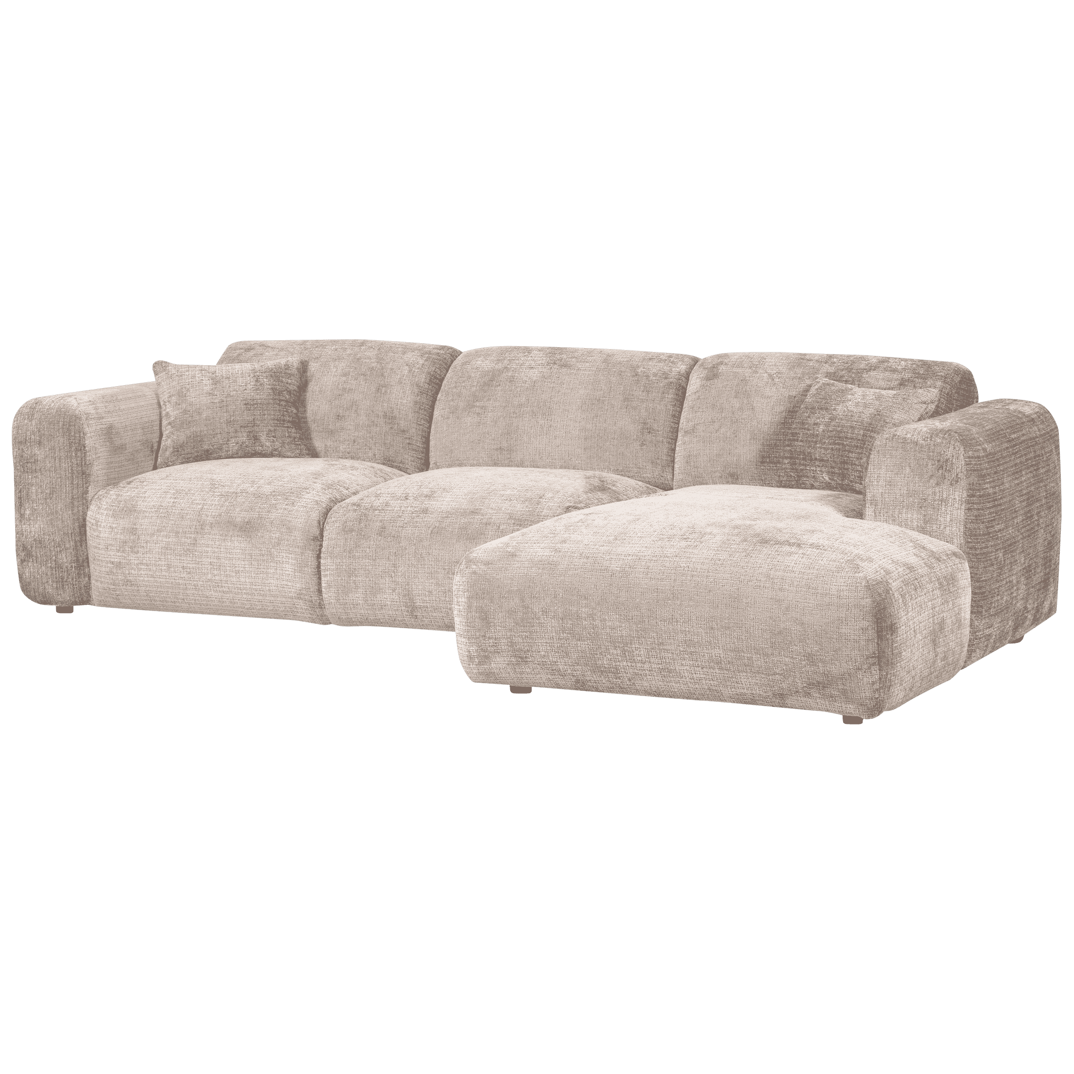 WOOOD Loungebank Cloud Rechts, 290cm, Chenille - Naturel