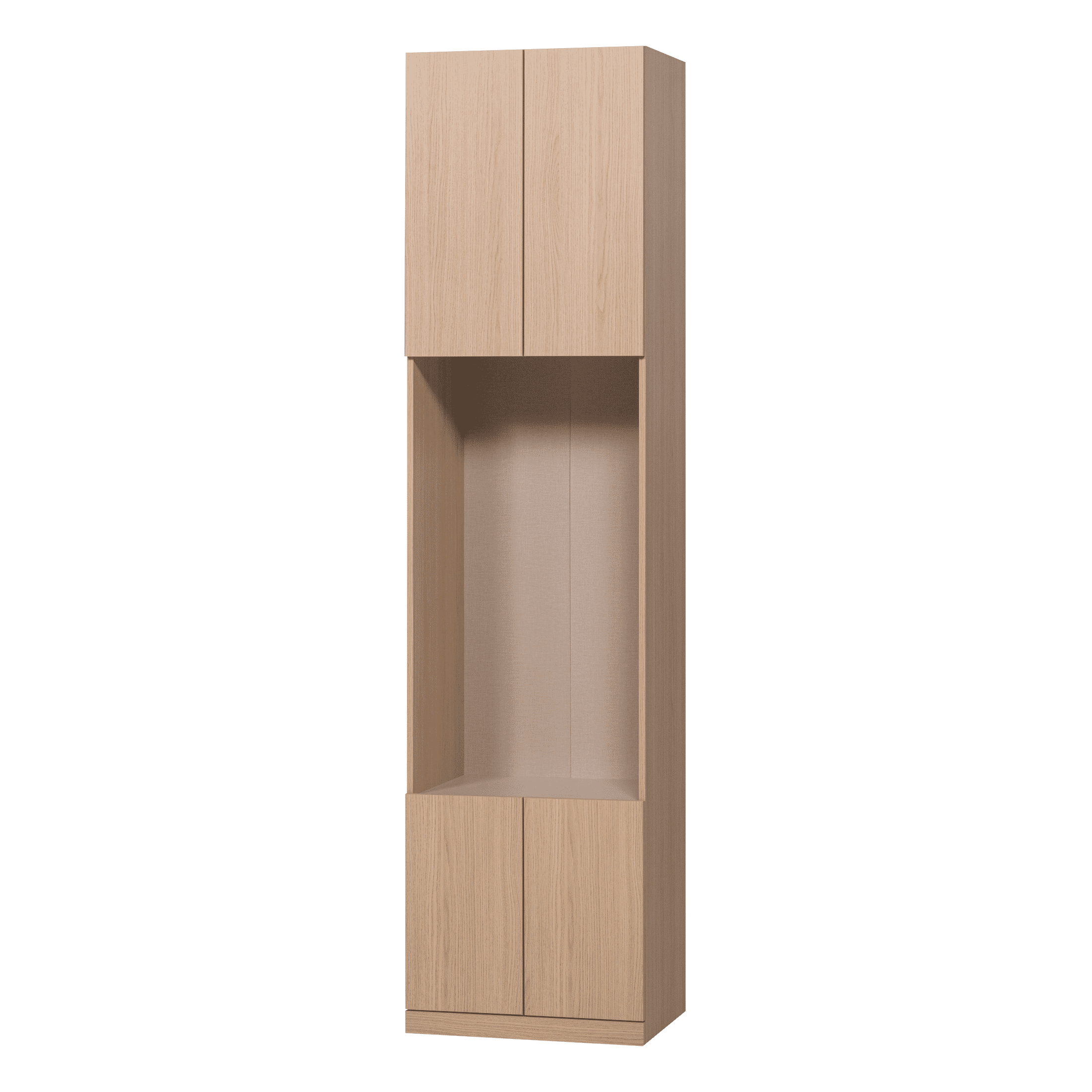 WOOOD Opbergkast Build Half open, Eikenlook, 215 x 54cm - Naturel