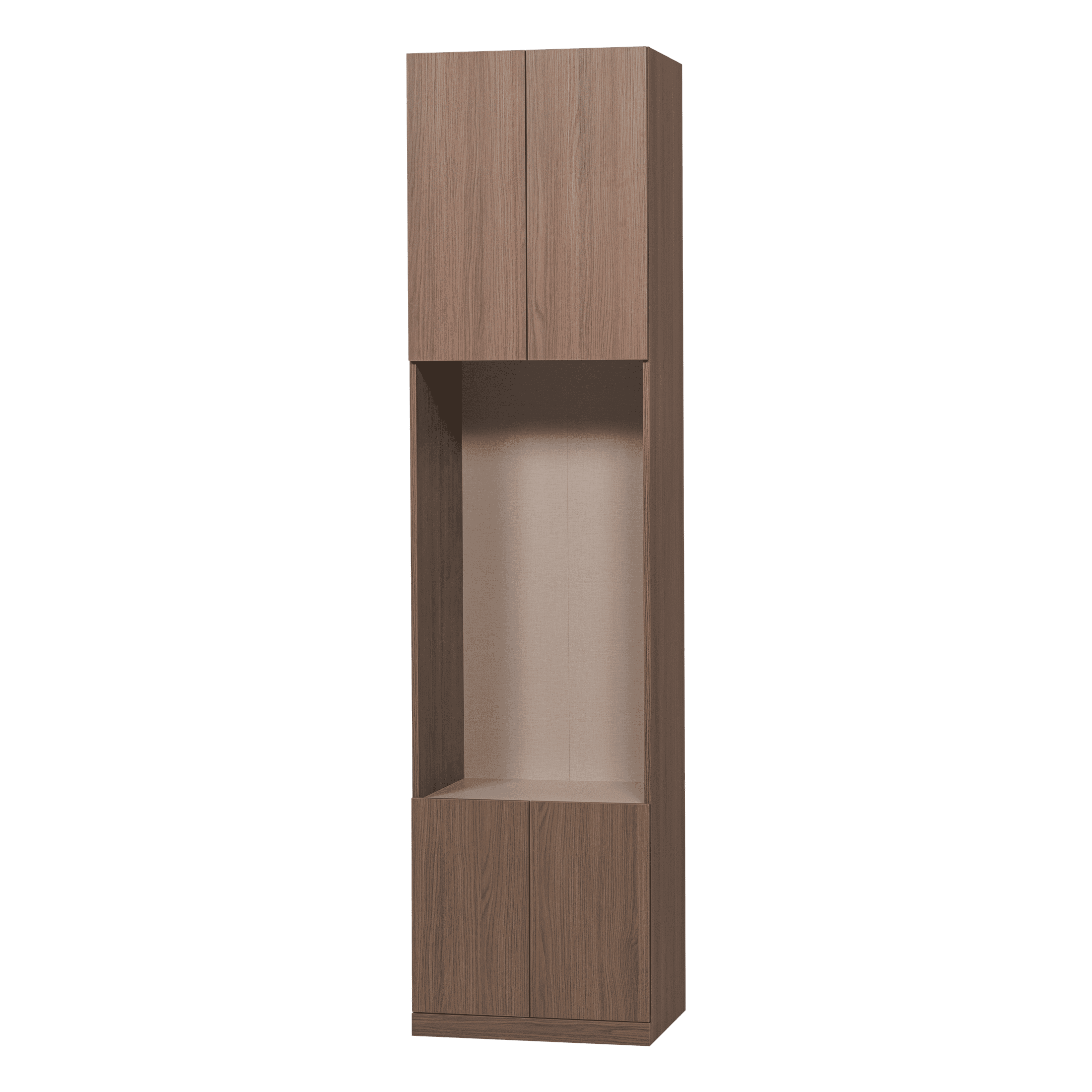 WOOOD Opbergkast Build Half open, Eikenlook, 215 x 54cm - Bruin