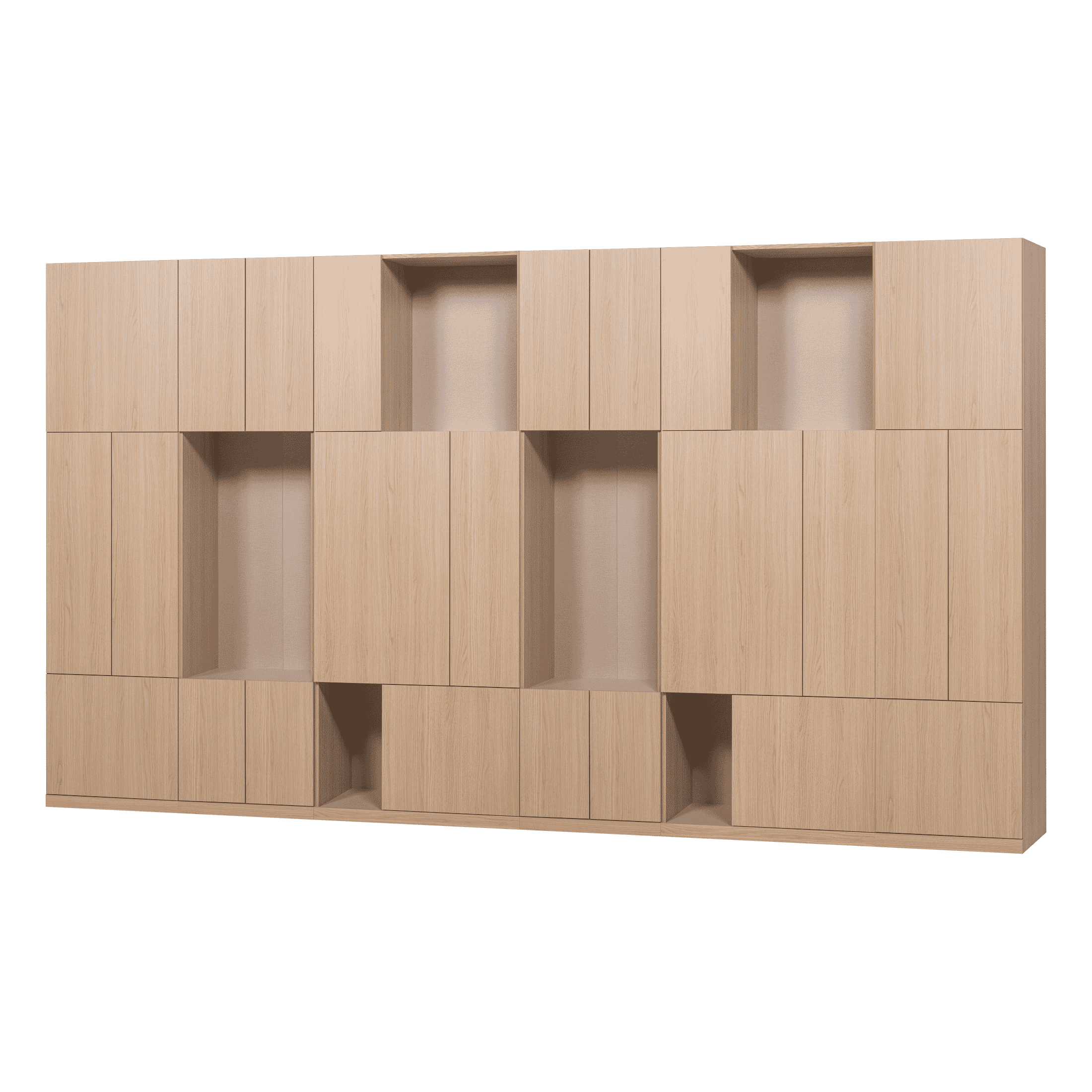 WOOOD Opbergkast Build Eikenlook, 215 x 376cm - Naturel