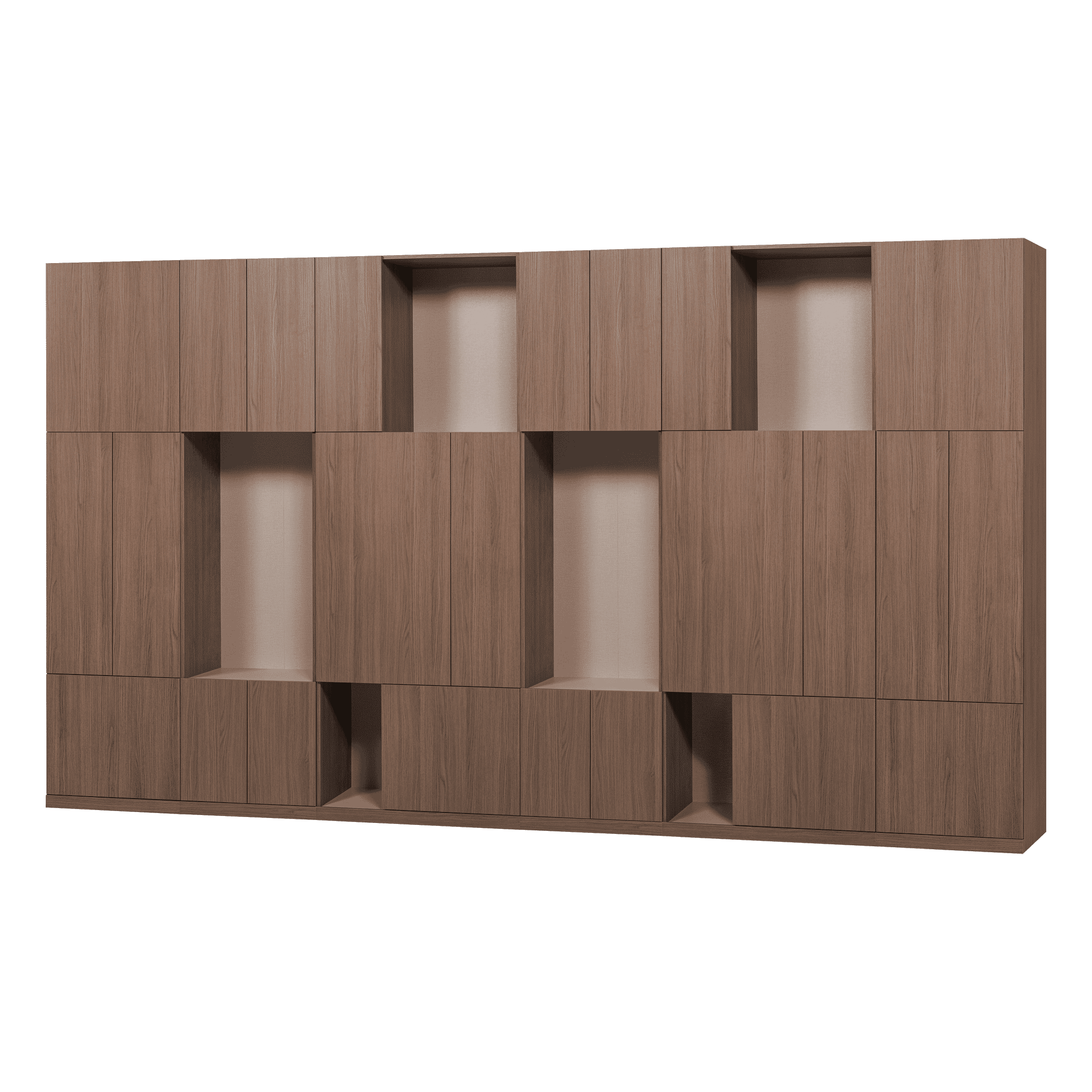 WOOOD Opbergkast Build Eikenlook, 215 x 376cm - Bruin