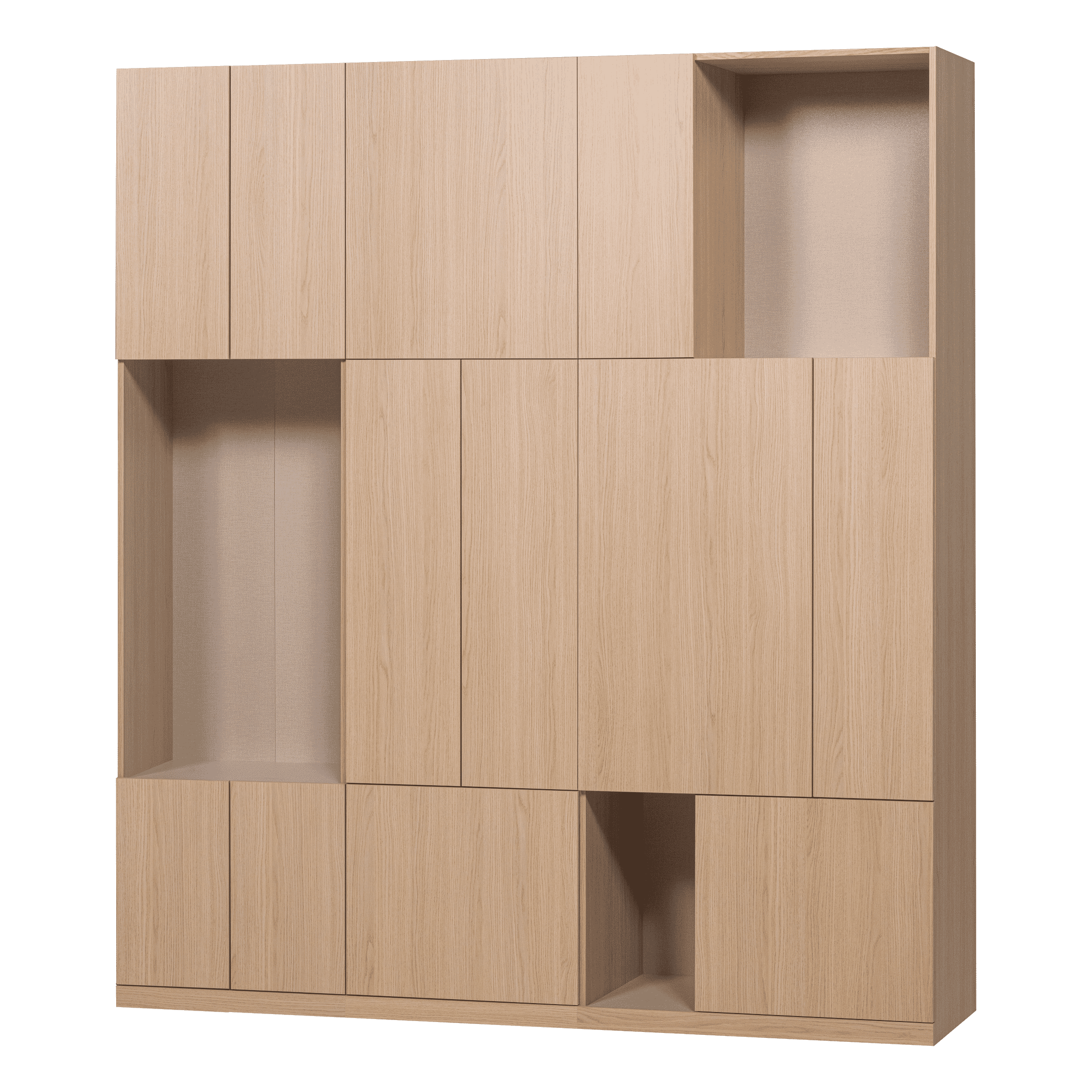 WOOOD Opbergkast Build Eikenlook, 215 x 188cm - Naturel
