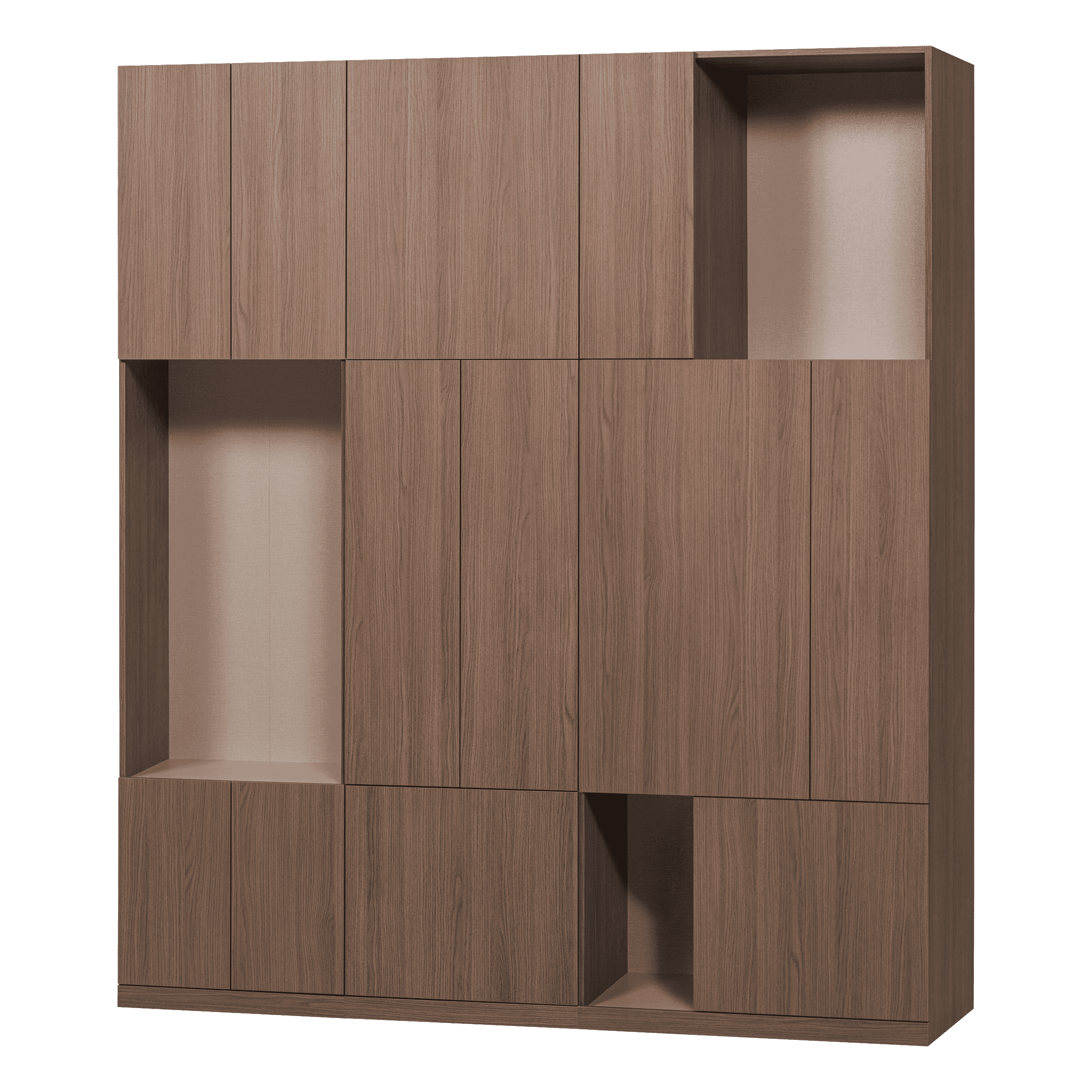 WOOOD Opbergkast Build Eikenlook, 215 x 188cm - Bruin