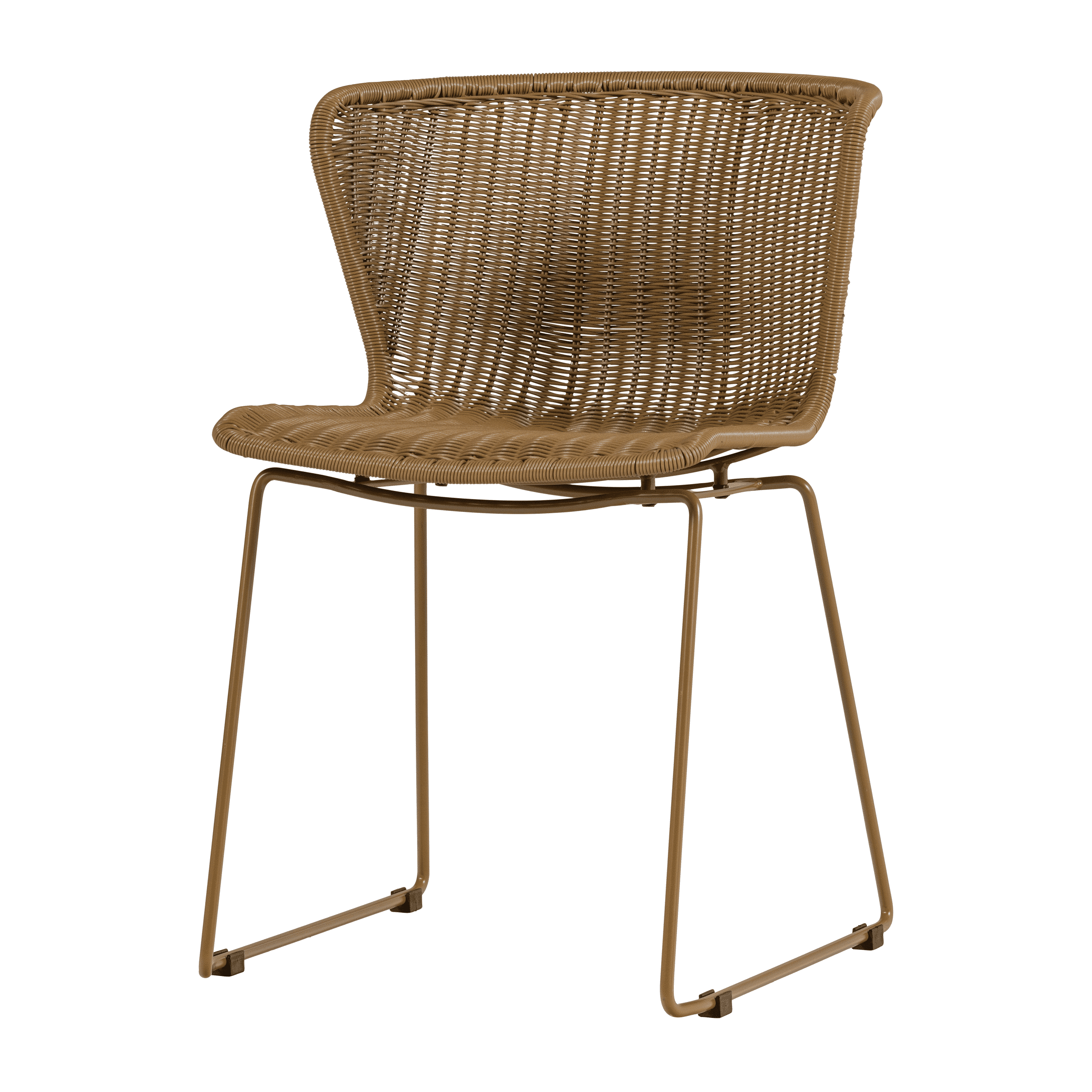 WOOOD Tuinstoel Wings Rattan - Honing Geel