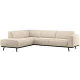 WOOOD Hoekbank 'Statement' Links, Geweven stof, kleur Beige Melange