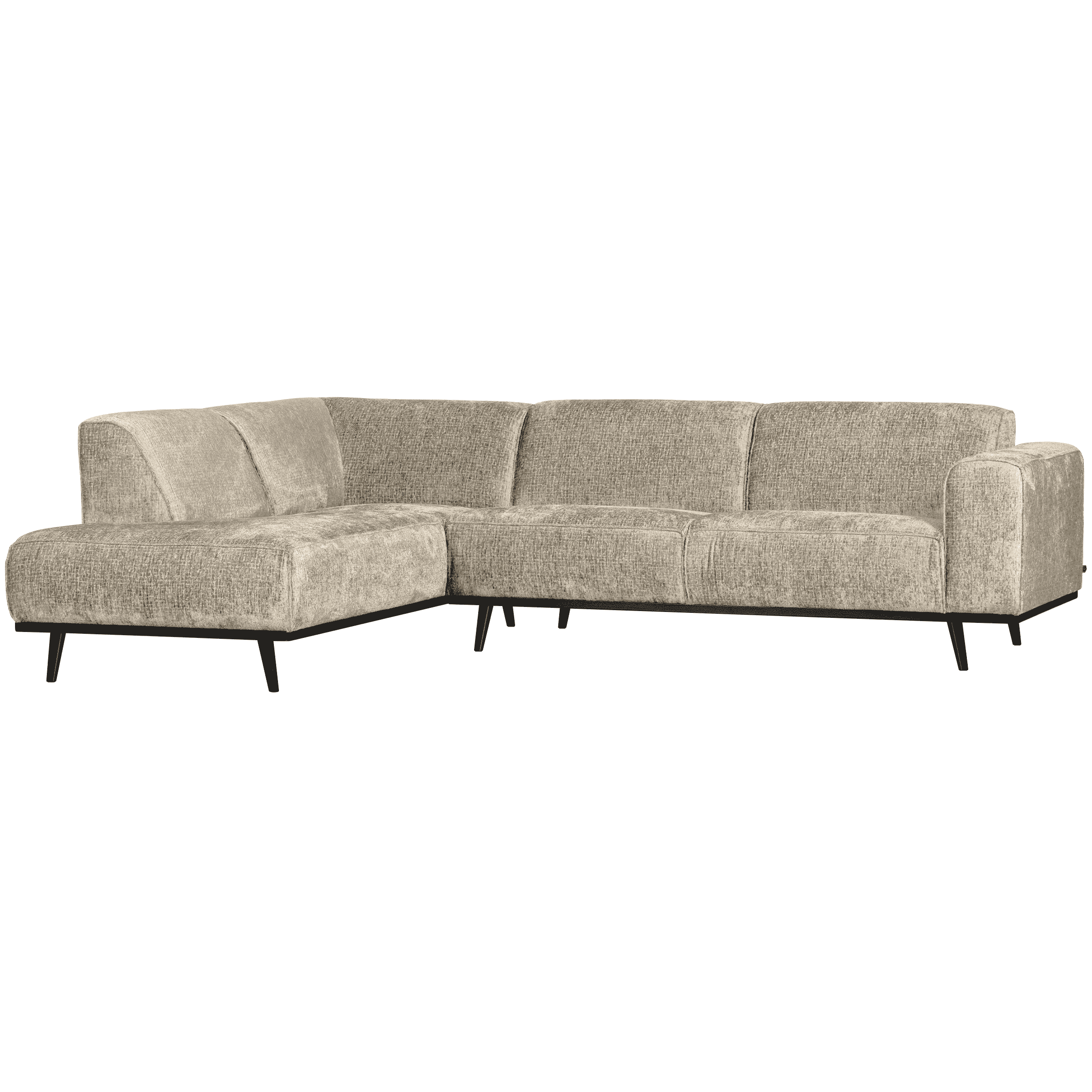 BePureHome Hoekbank Statement Links, Structure Velvet - Wheatfield
