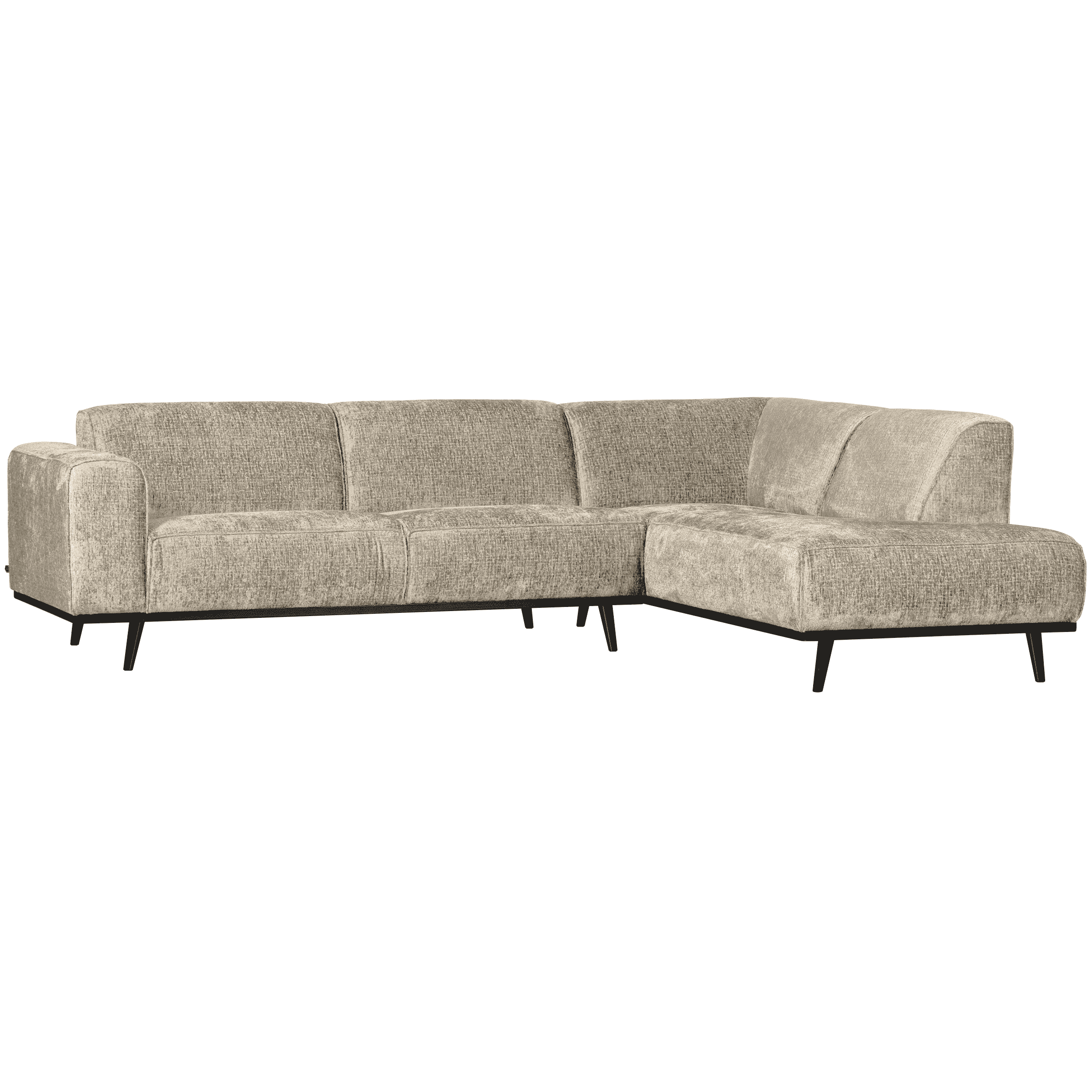 BePureHome Hoekbank Statement Rechts, Structure Velvet - Wheatfield