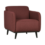 WOOOD Fauteuil 'Statement' Met arm, Bouclé, kleur Chestnut