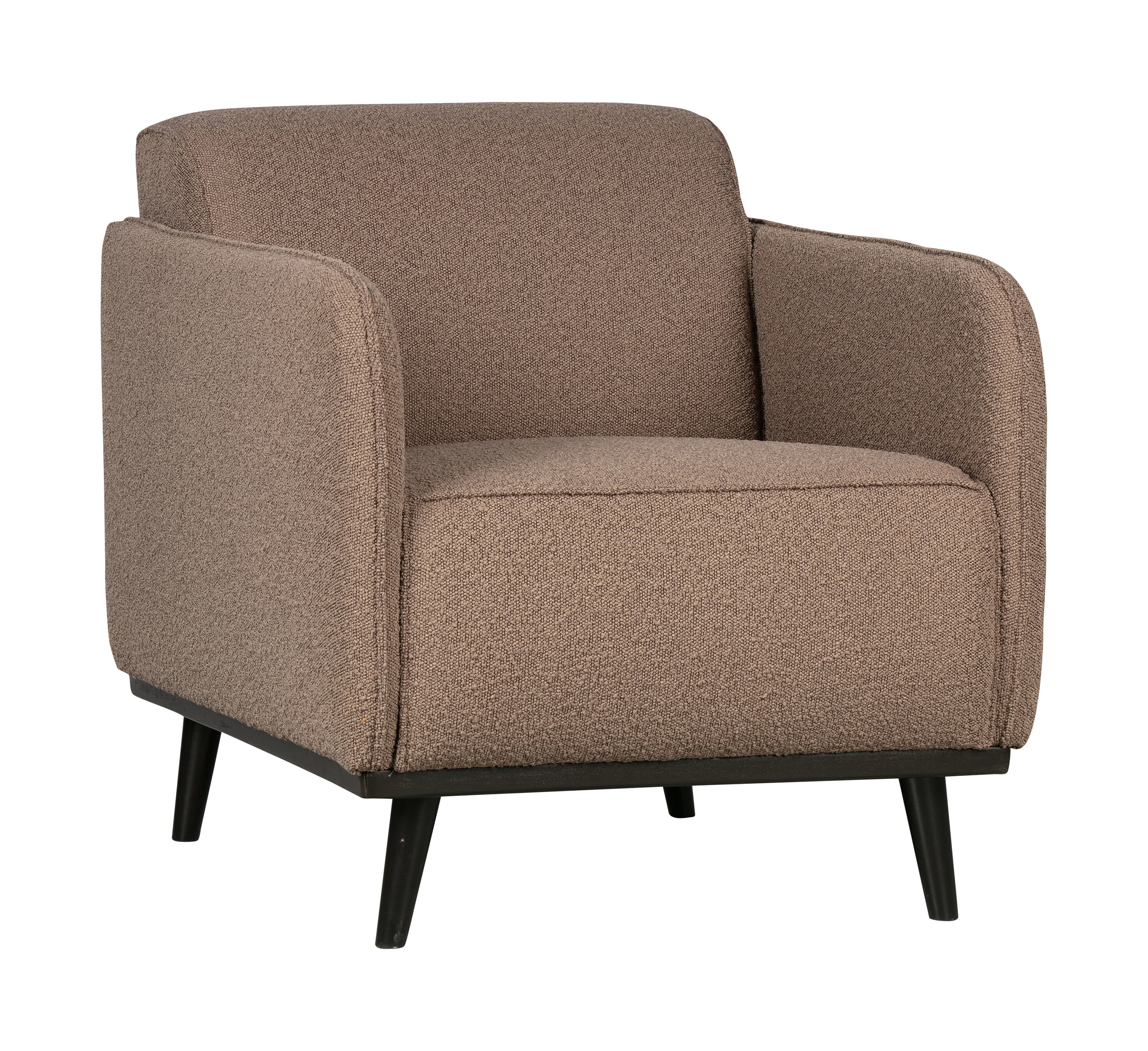 WOOOD Fauteuil 'Statement' Met arm, Bouclé, kleur Nougat